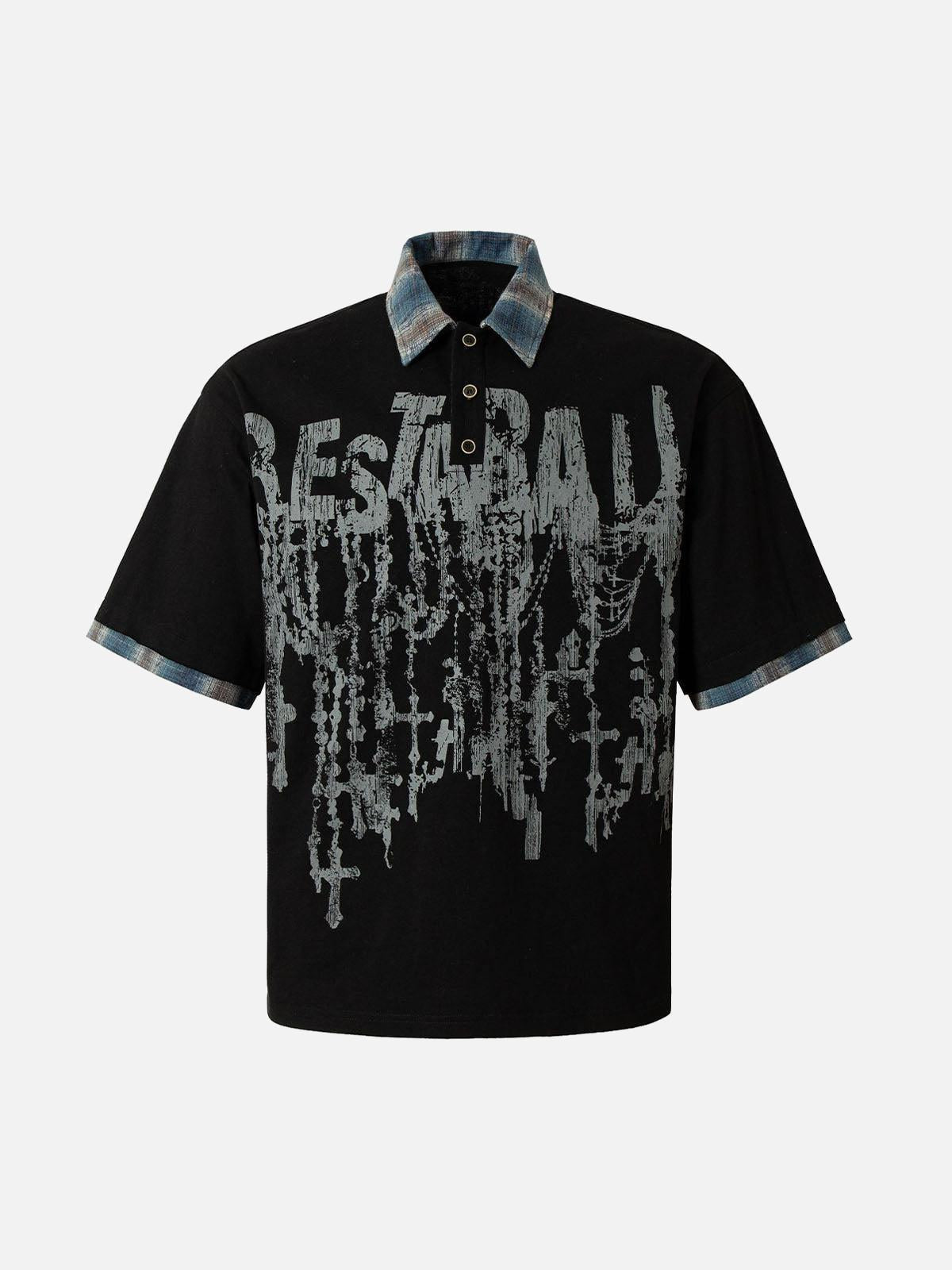 TALISHKO Street Graffiti POLO Lapel Shirt