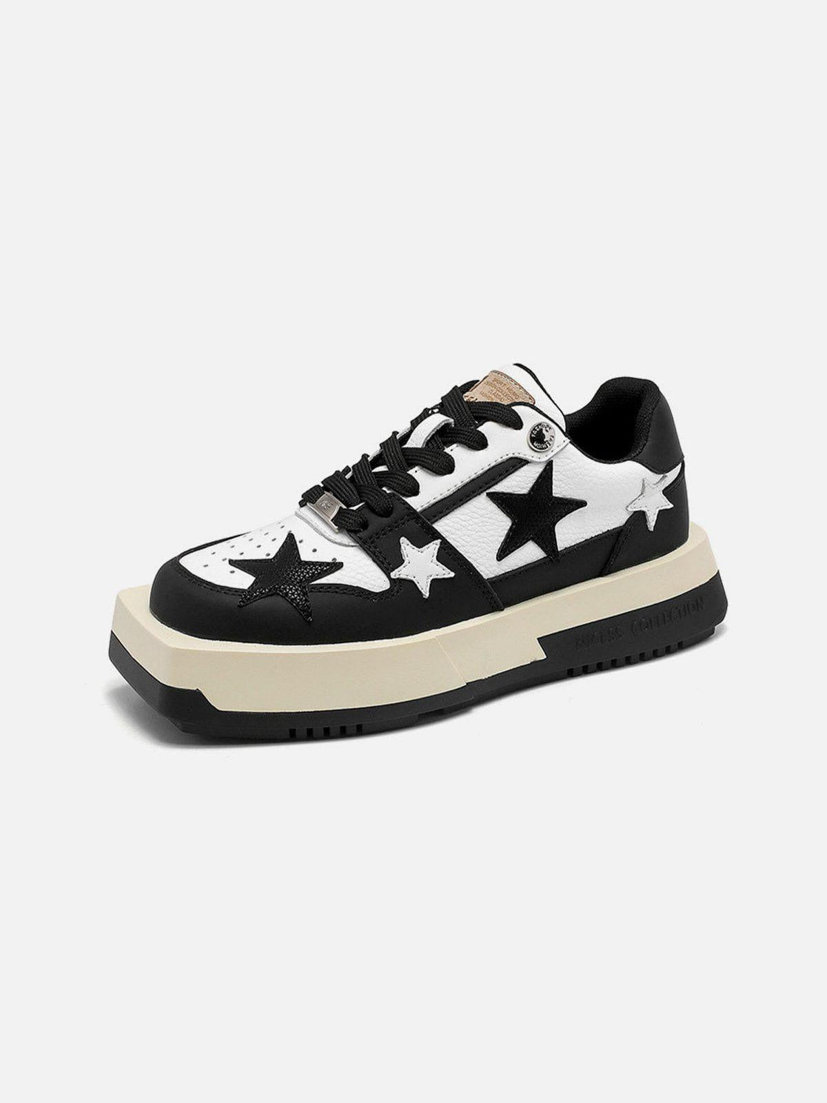 TALISHKO Vintage Star Patchwork Skate Shoes