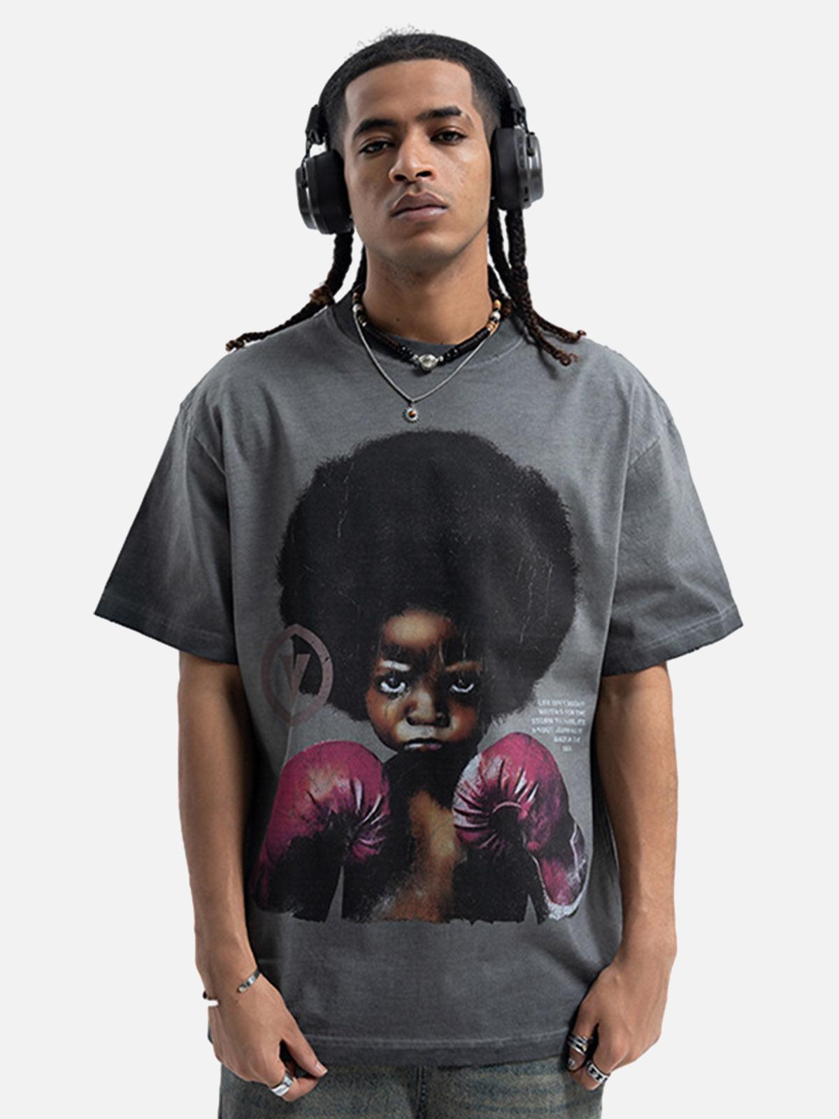 TALISHKO Boxing Boy Graphic T-Shirt
