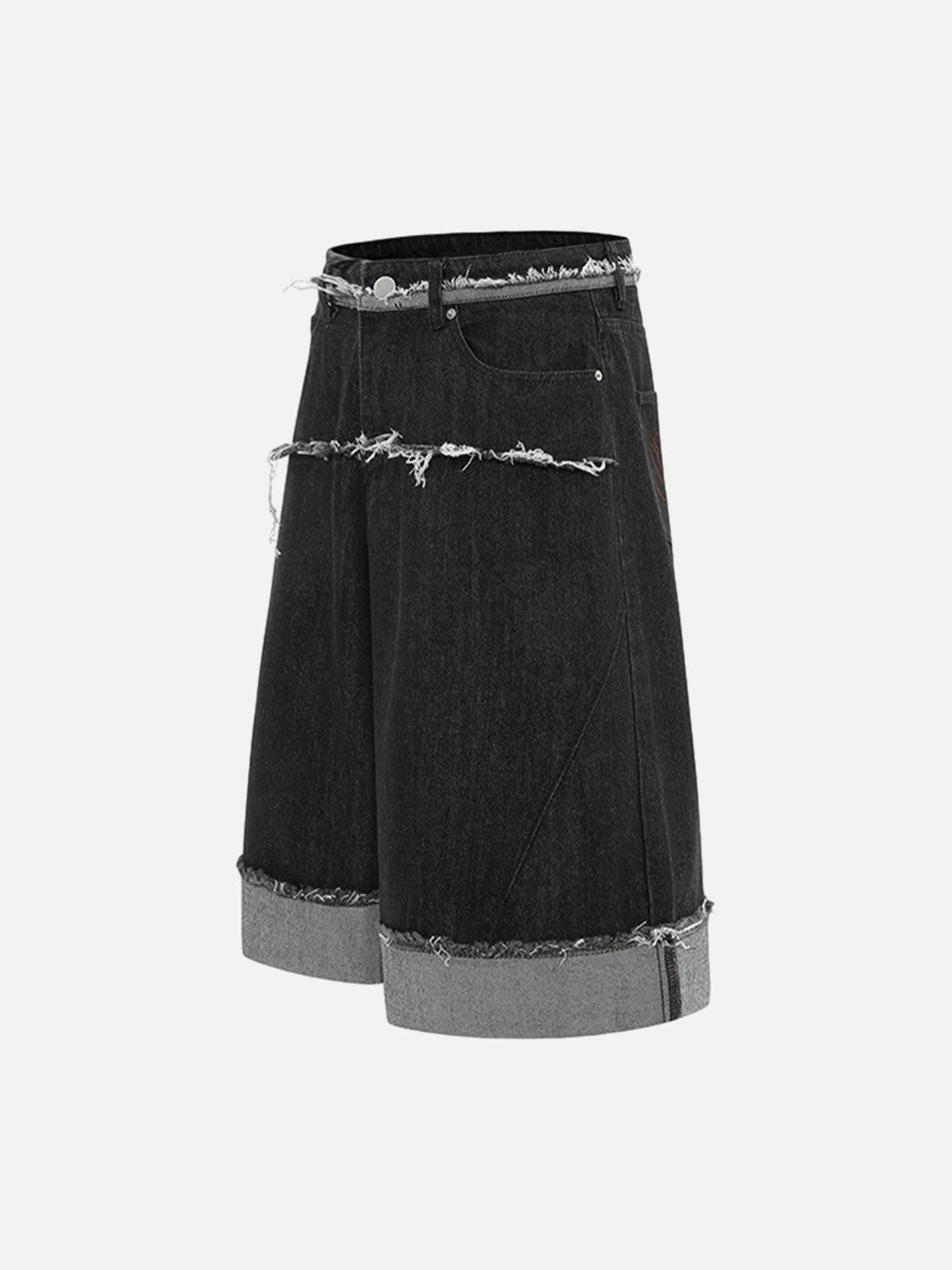 TALISHKO Cleanfit Raw Edge Denim Short