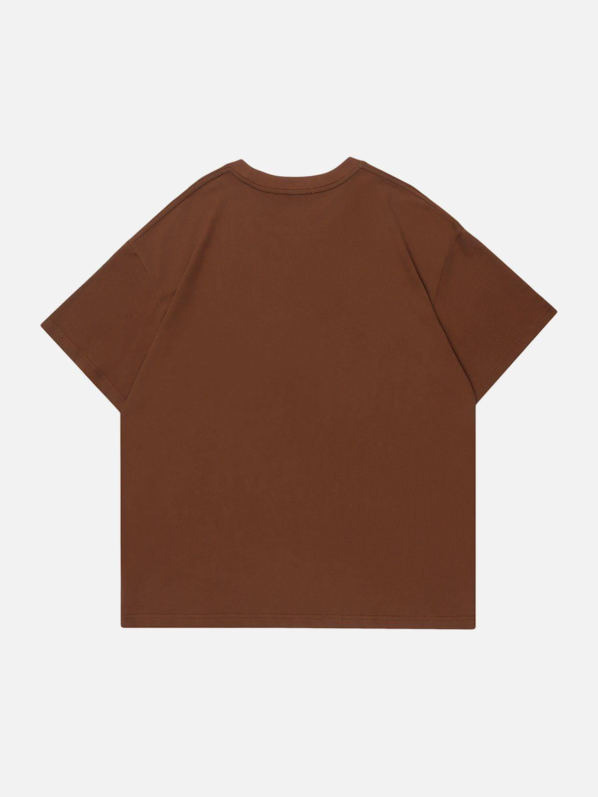 TALISHKO Letter Print Solid Tee