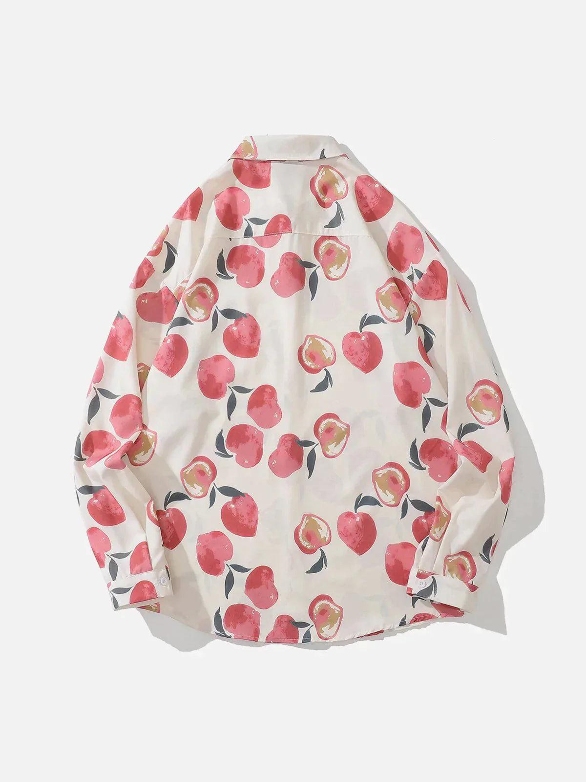 TALISHKO Fruit Print Long-Sleeved Shirt