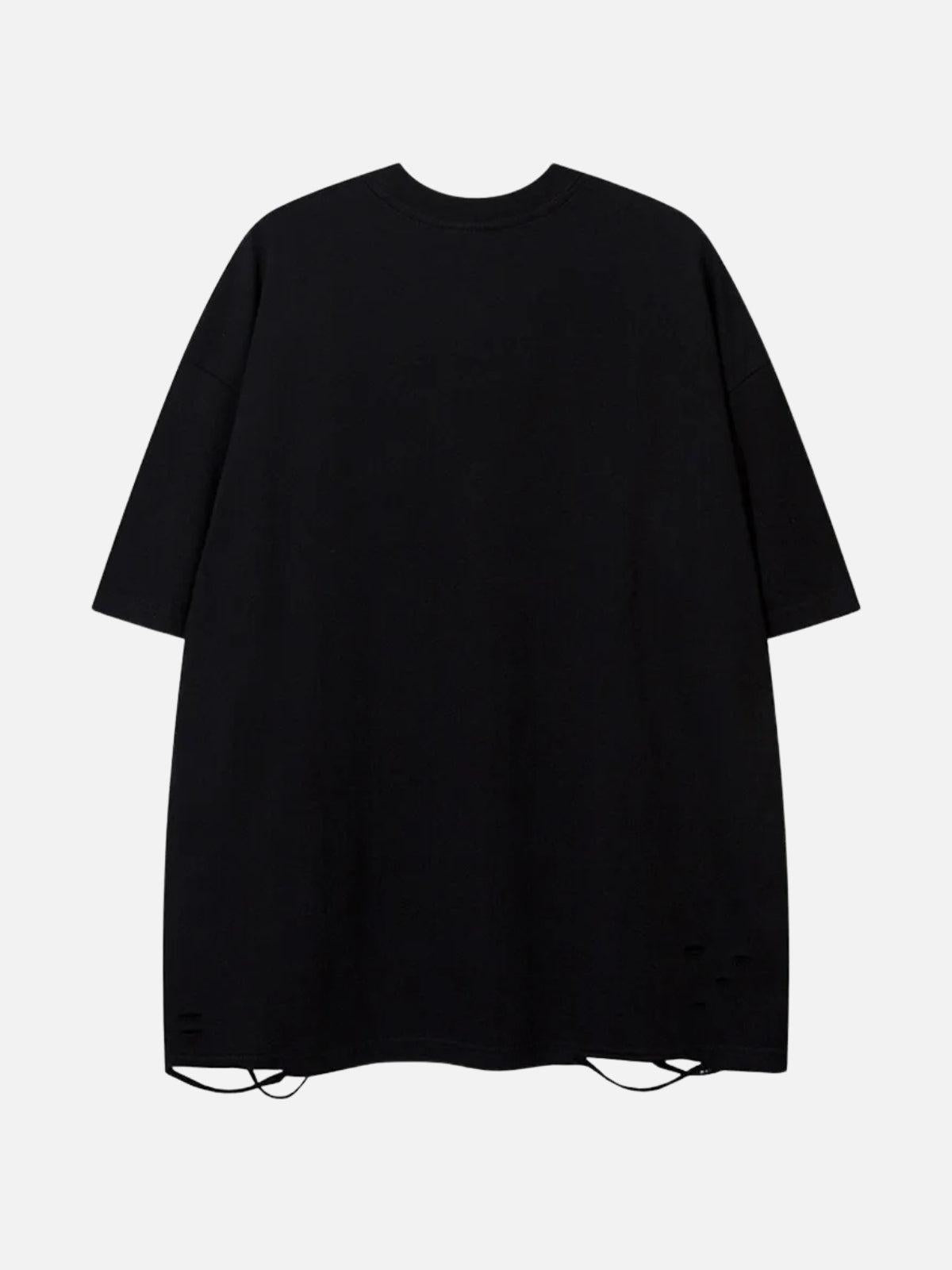TALISHKO Abstract Paint Ripped Tee
