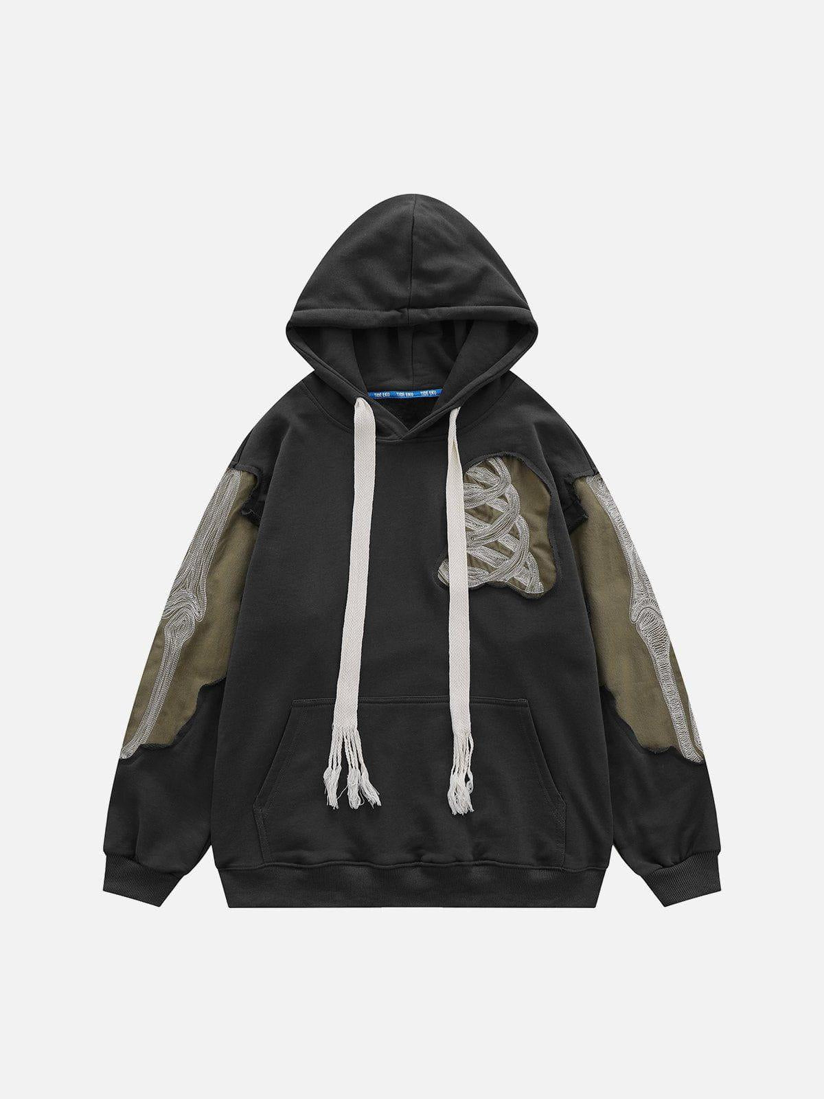 TALISHKO Patchwork Skeleton Hoodie