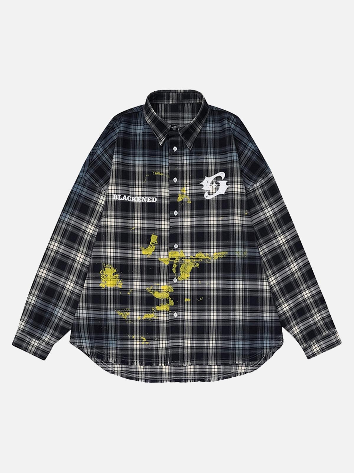 TALISHKO High Street Hip Hop Spray Print Shirt