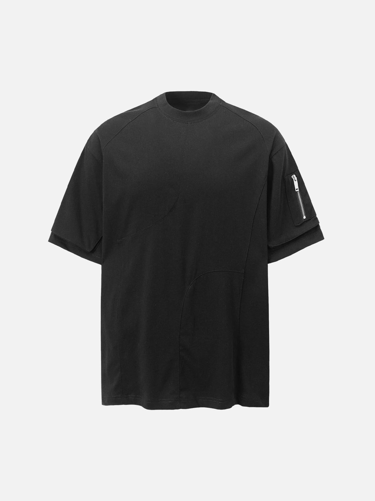 TALISHKO Retro Washed Deconstruction Functional Pocket T-Shirt