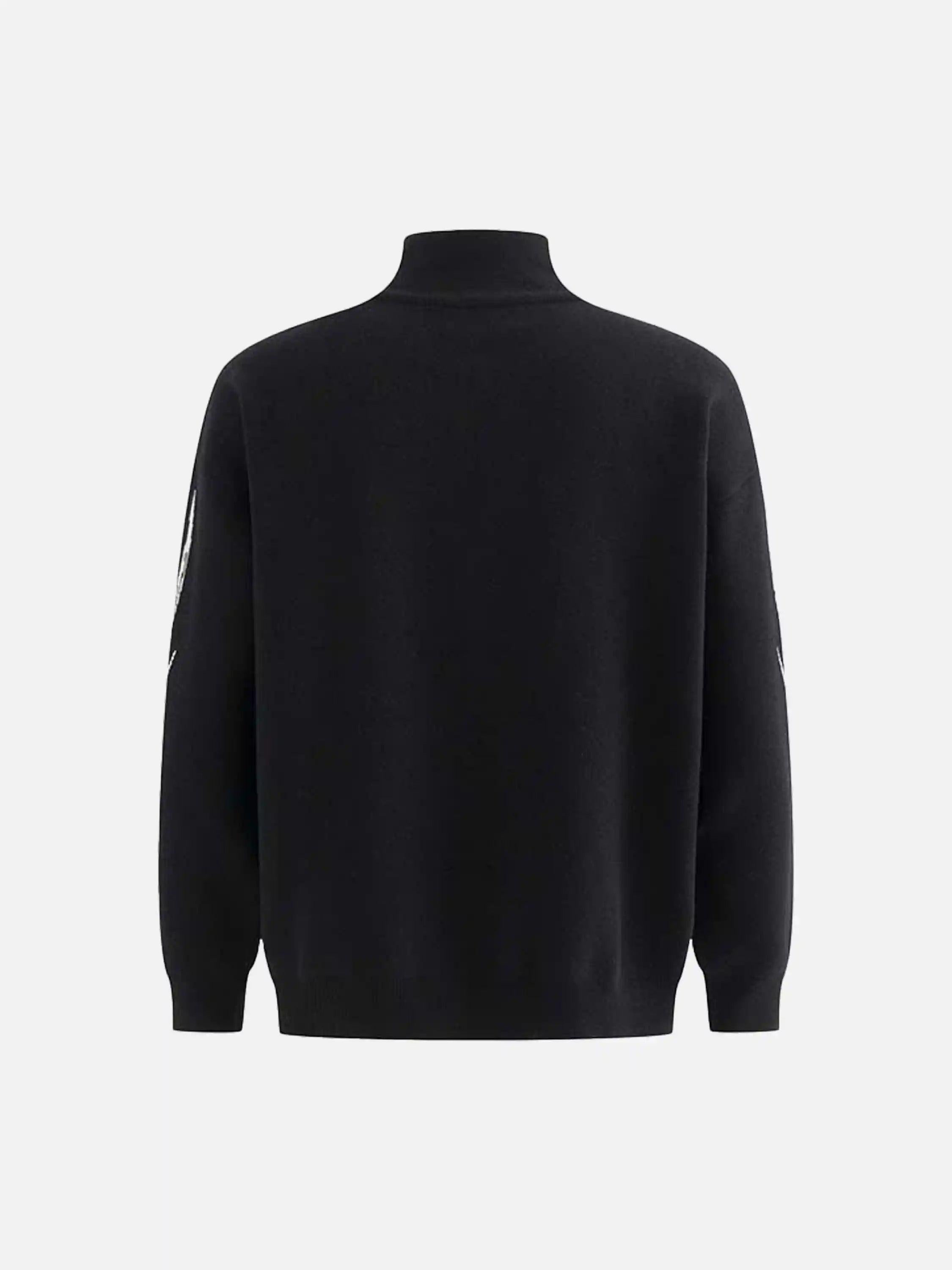TALISHKO Vintage Thorns Stand Collar Cardigan