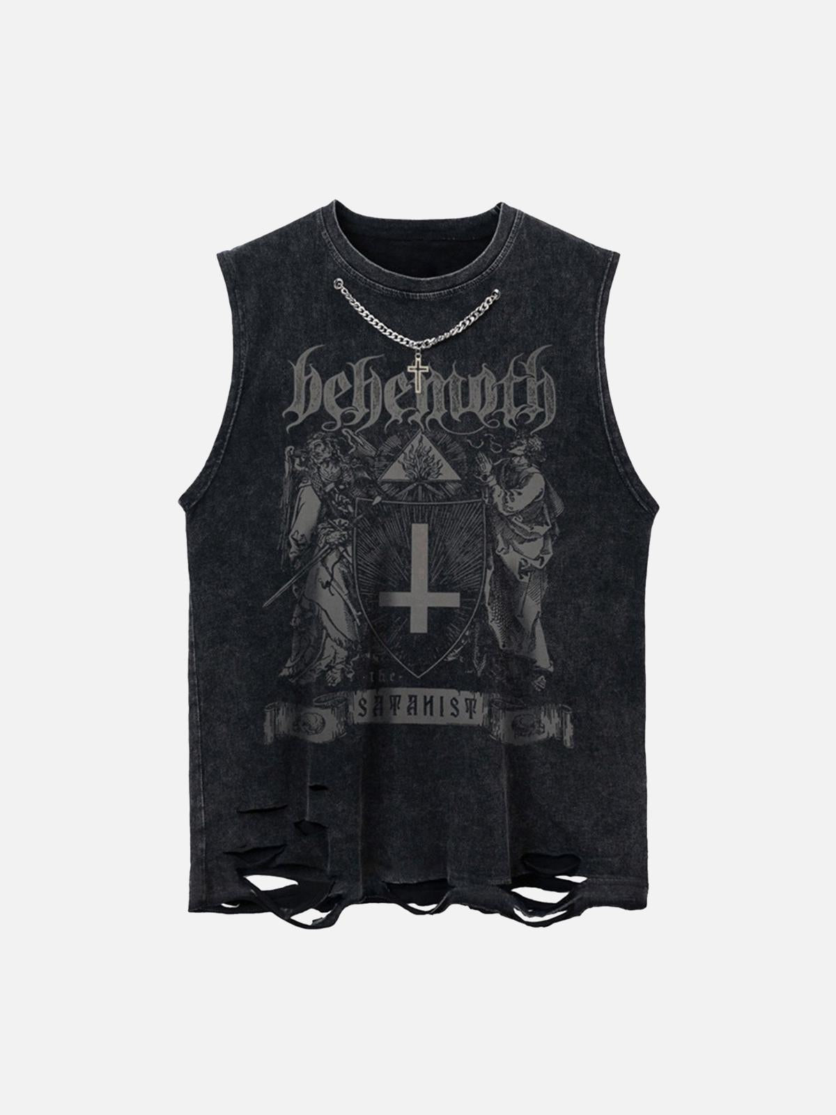 TALISHKO High Street Ripped Retro Hip-Hop Vest