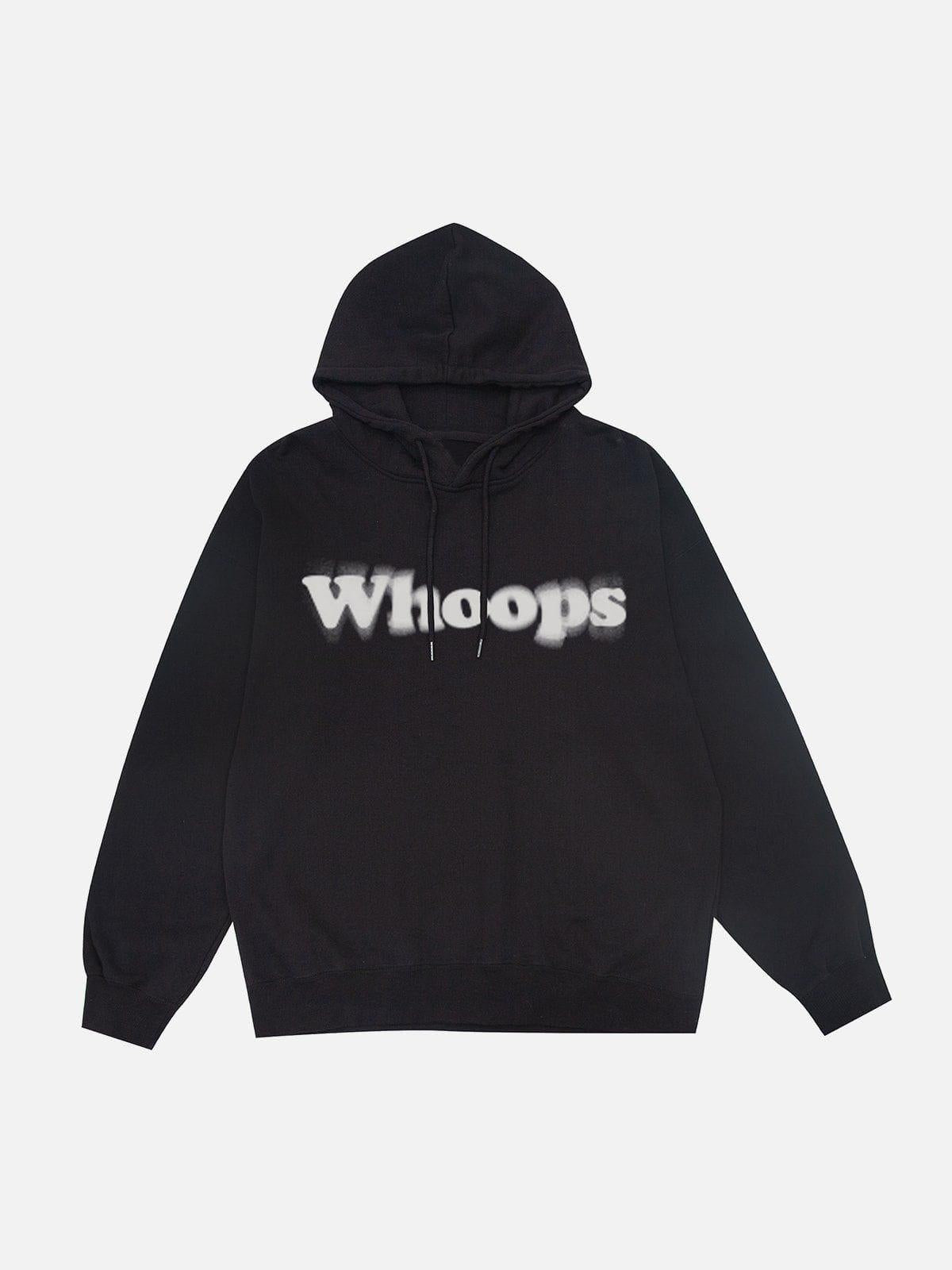 TALISHKO Suede Letter Foam Print Hoodie
