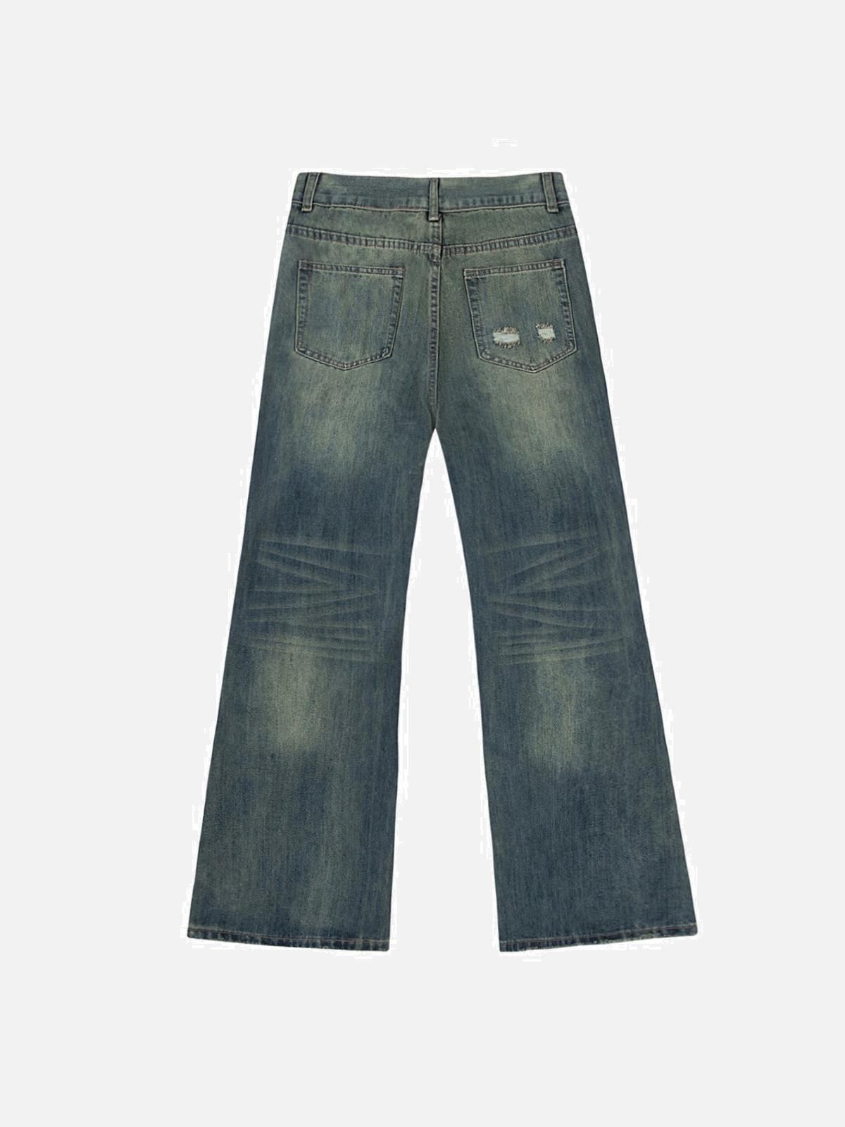 TALISHKO Cat Graffiti Print Jeans