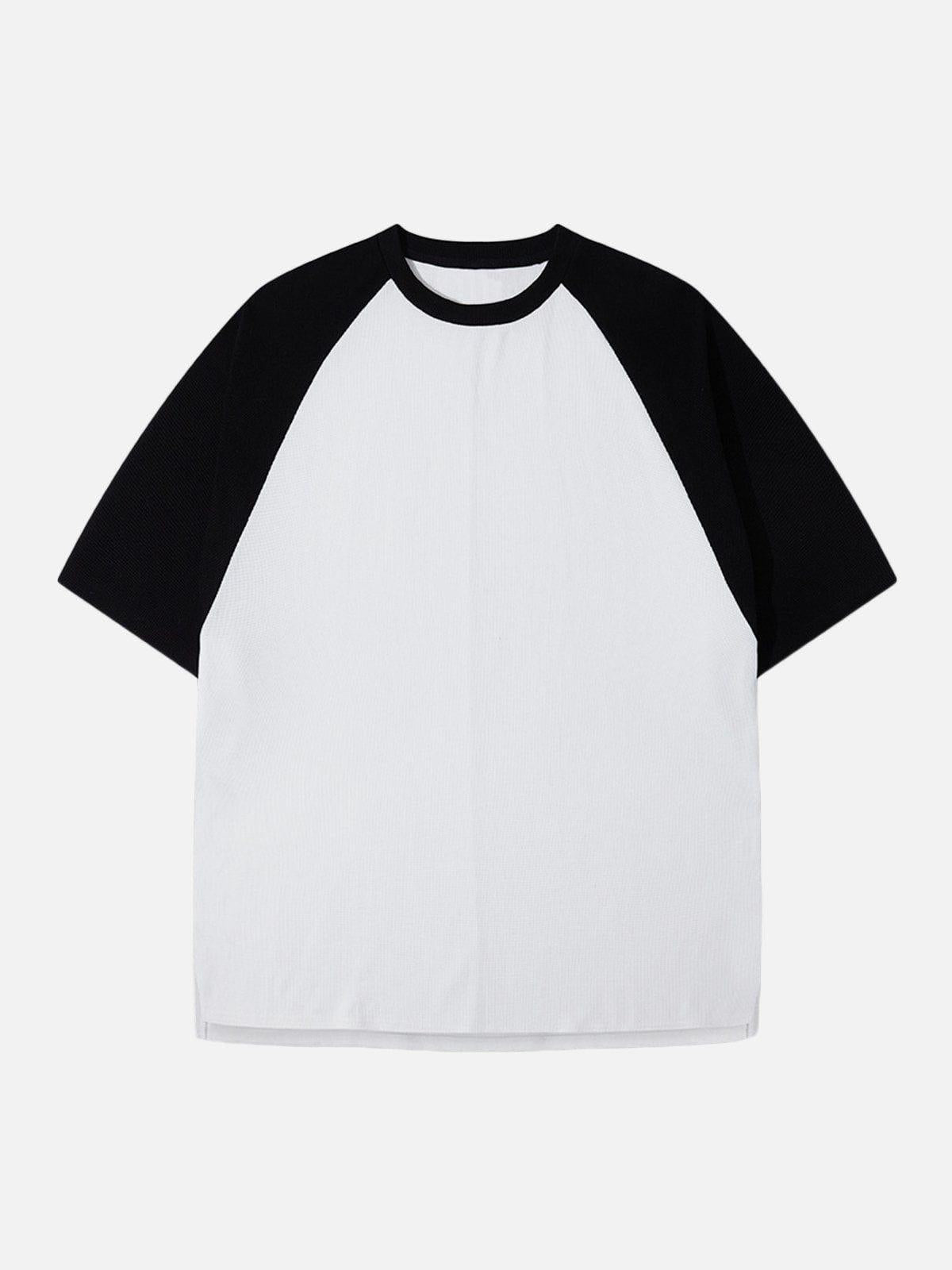 TALISHKO Waffle Stitching Contrast Tee