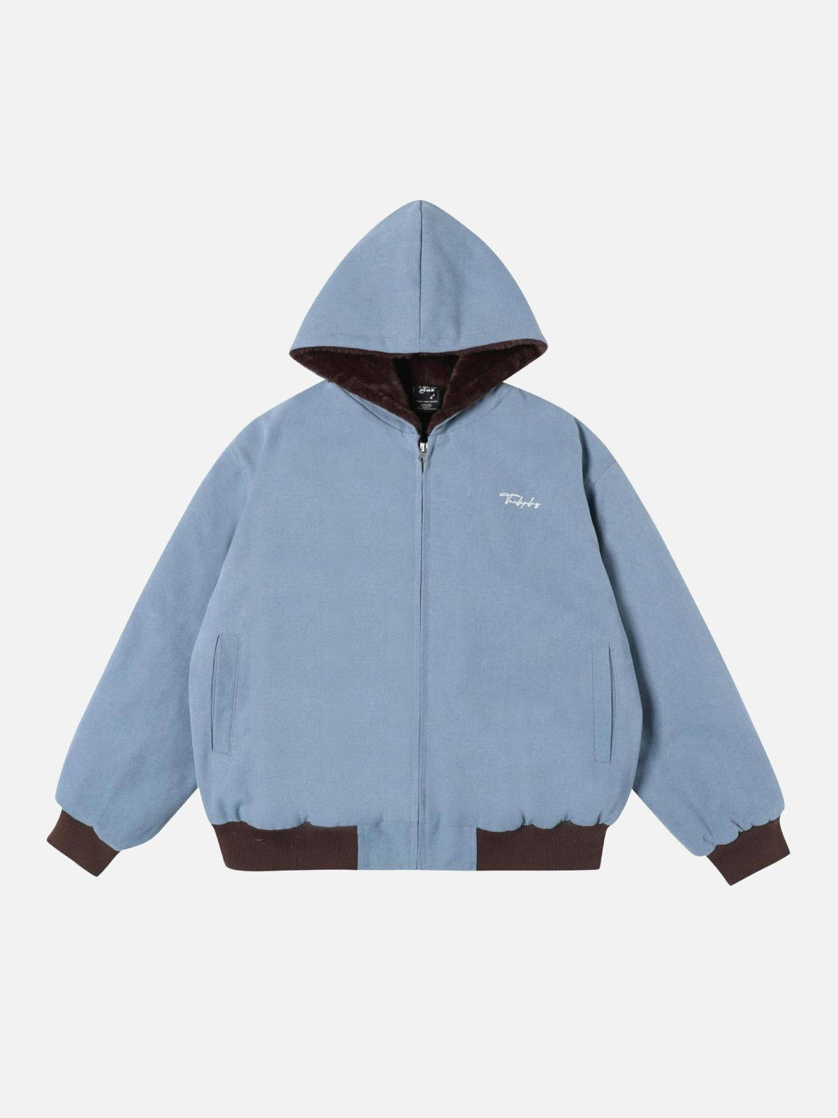 TALISHKO Washed Zip-Up Hooded Jacket