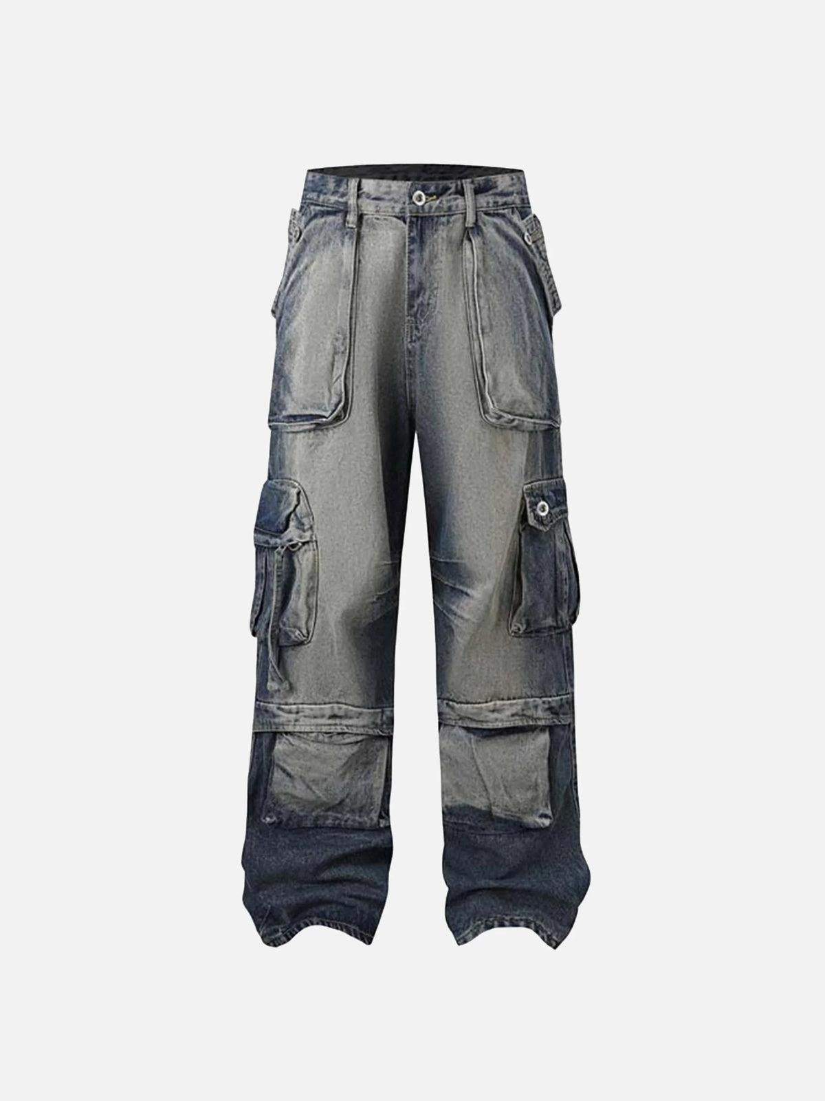 TALISHKO Gradient Multi-Pocket Cargo Jeans