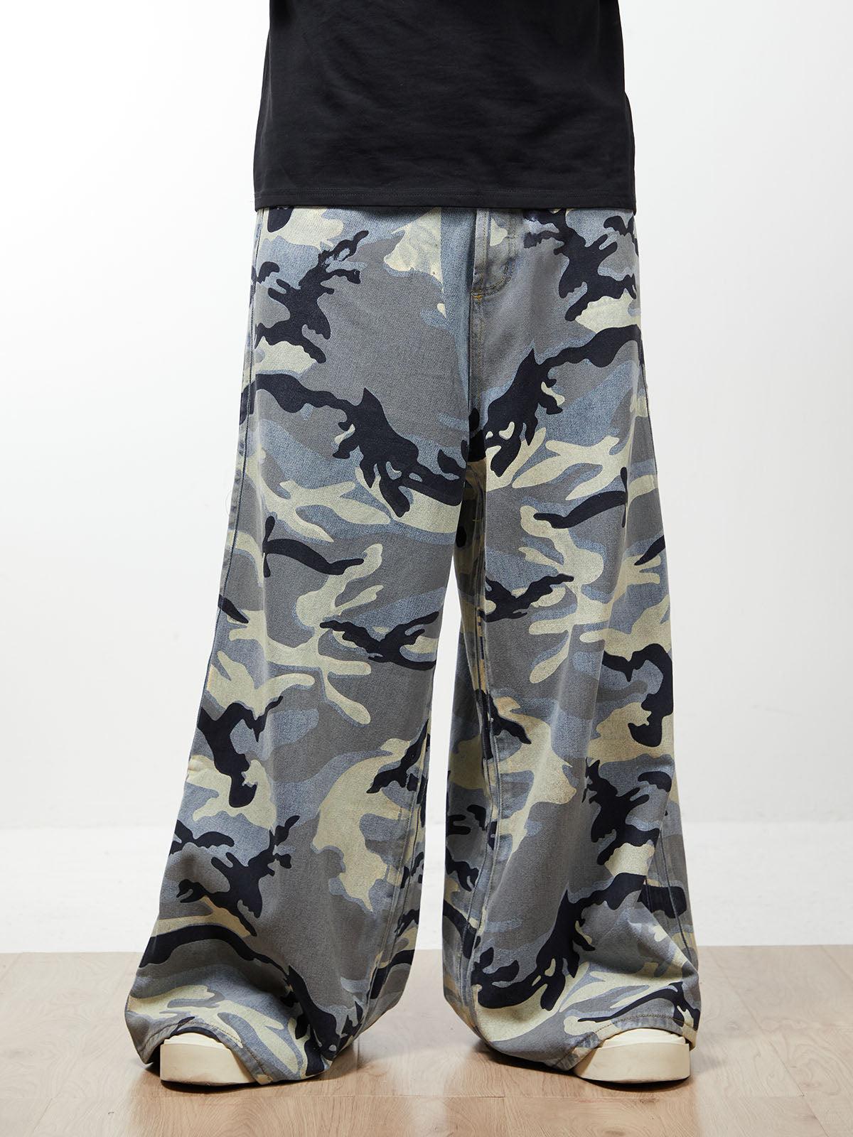 TALISHKO Street Retro Camouflage Baggy Jeans
