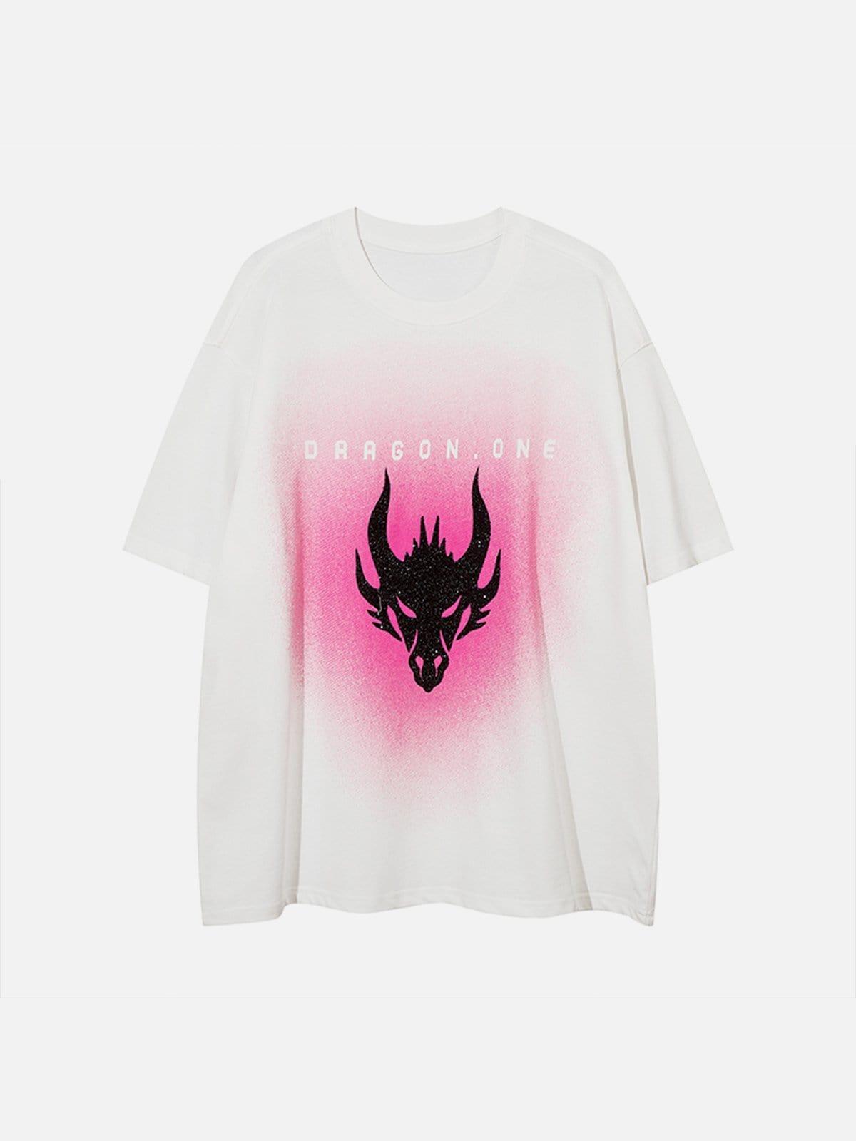 TALISHKO Dark Style Dragon Print Tee
