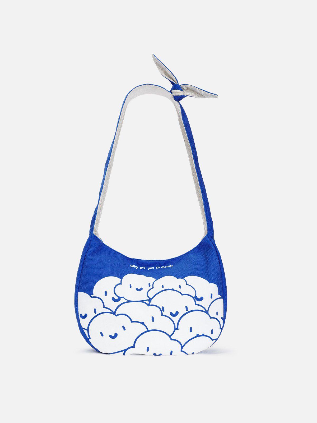TALISHKO Klein Blue Cartoon Pattern Canvas Bag