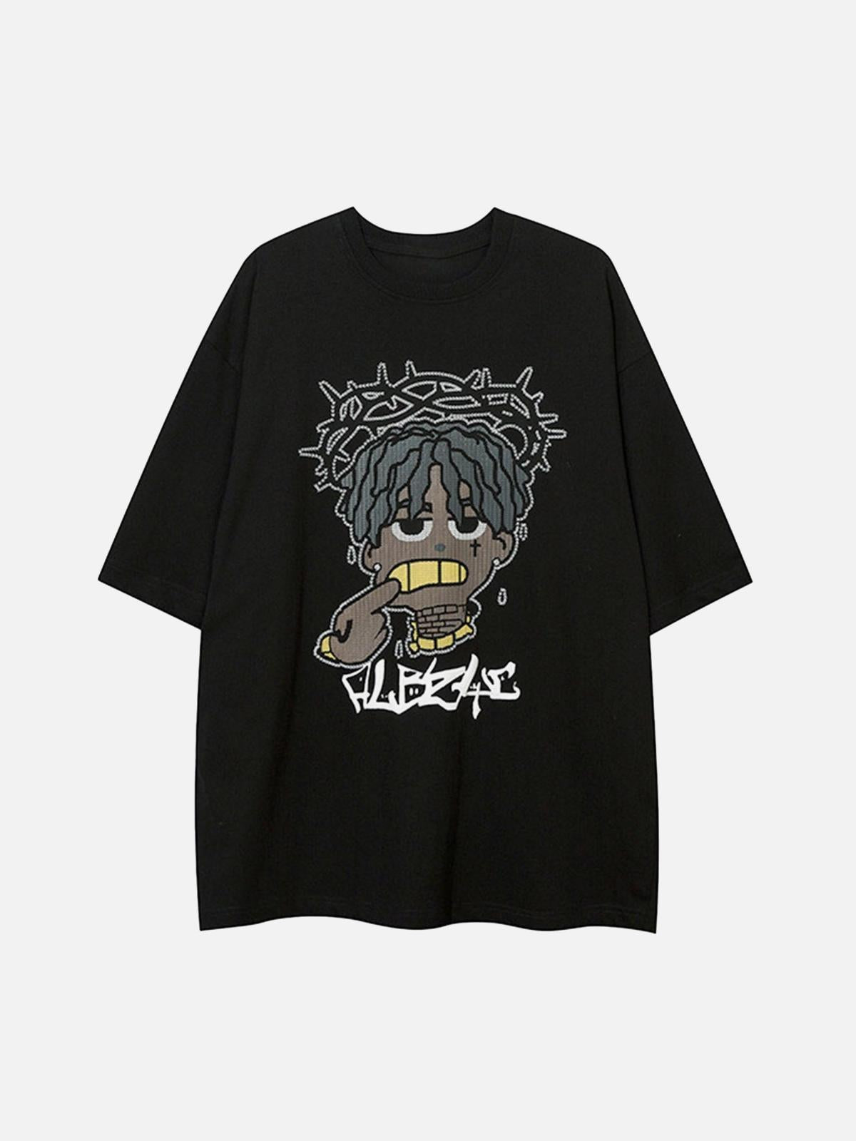 TALISHKO Cartoon Foam Loose T-Shirt