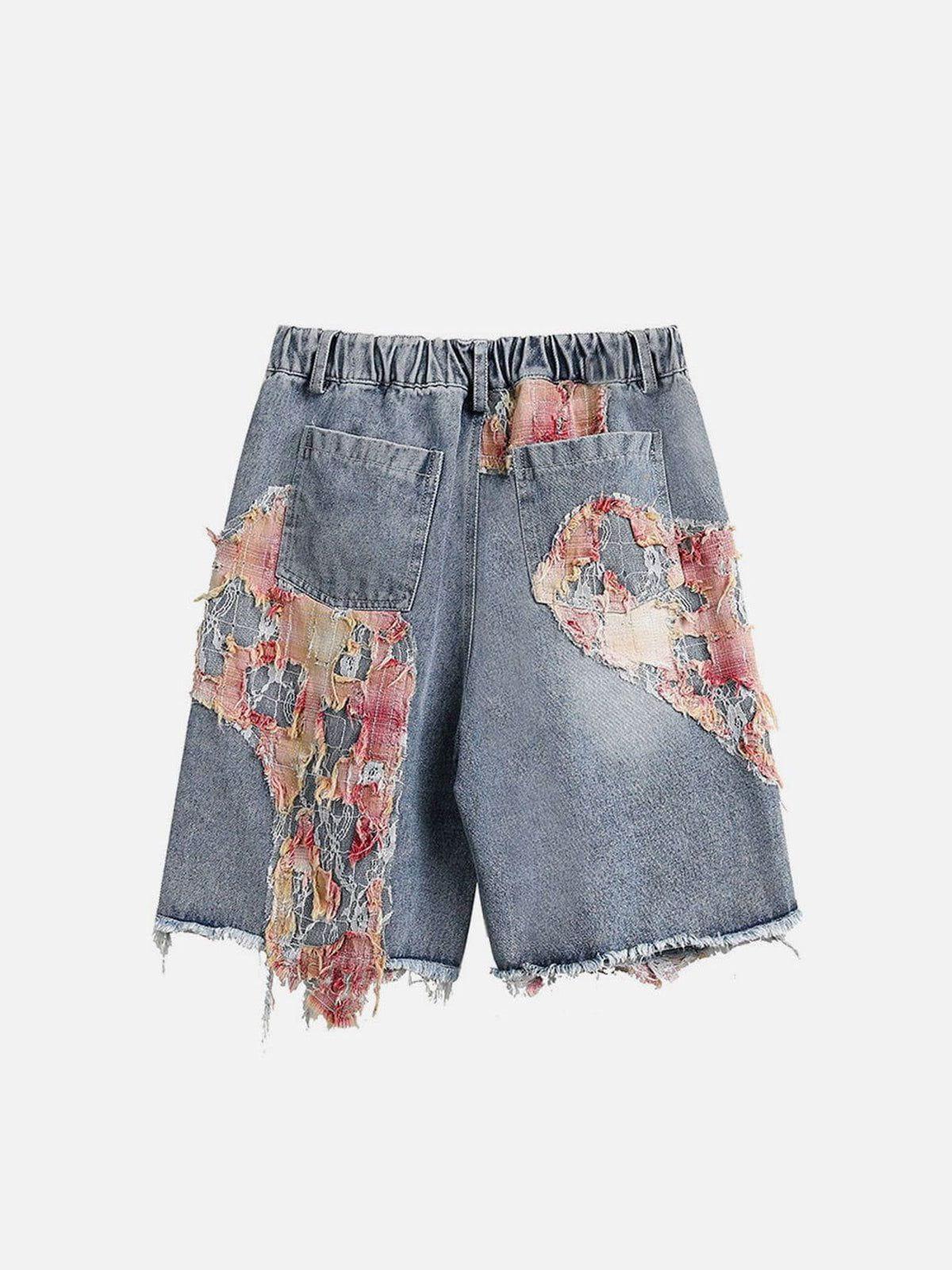 TALISHKO Heavy Craftsmanship Lace Jorts