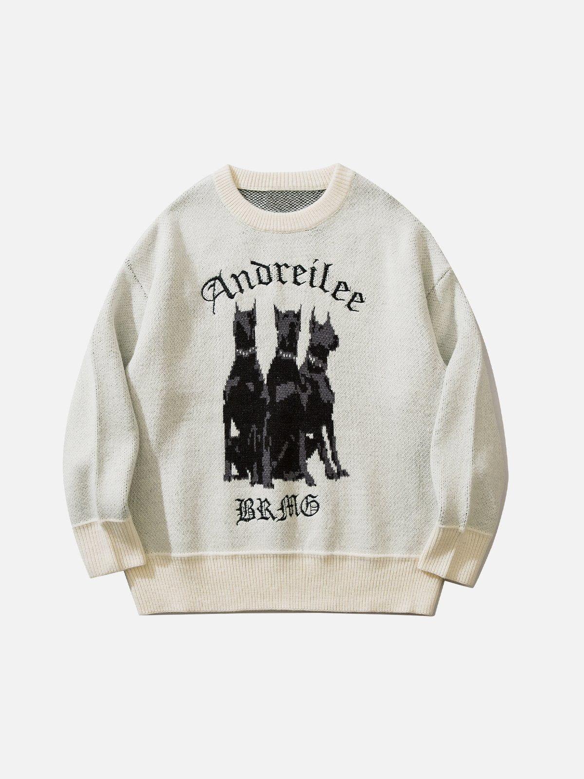 TALISHKO Doberman Print Sweater