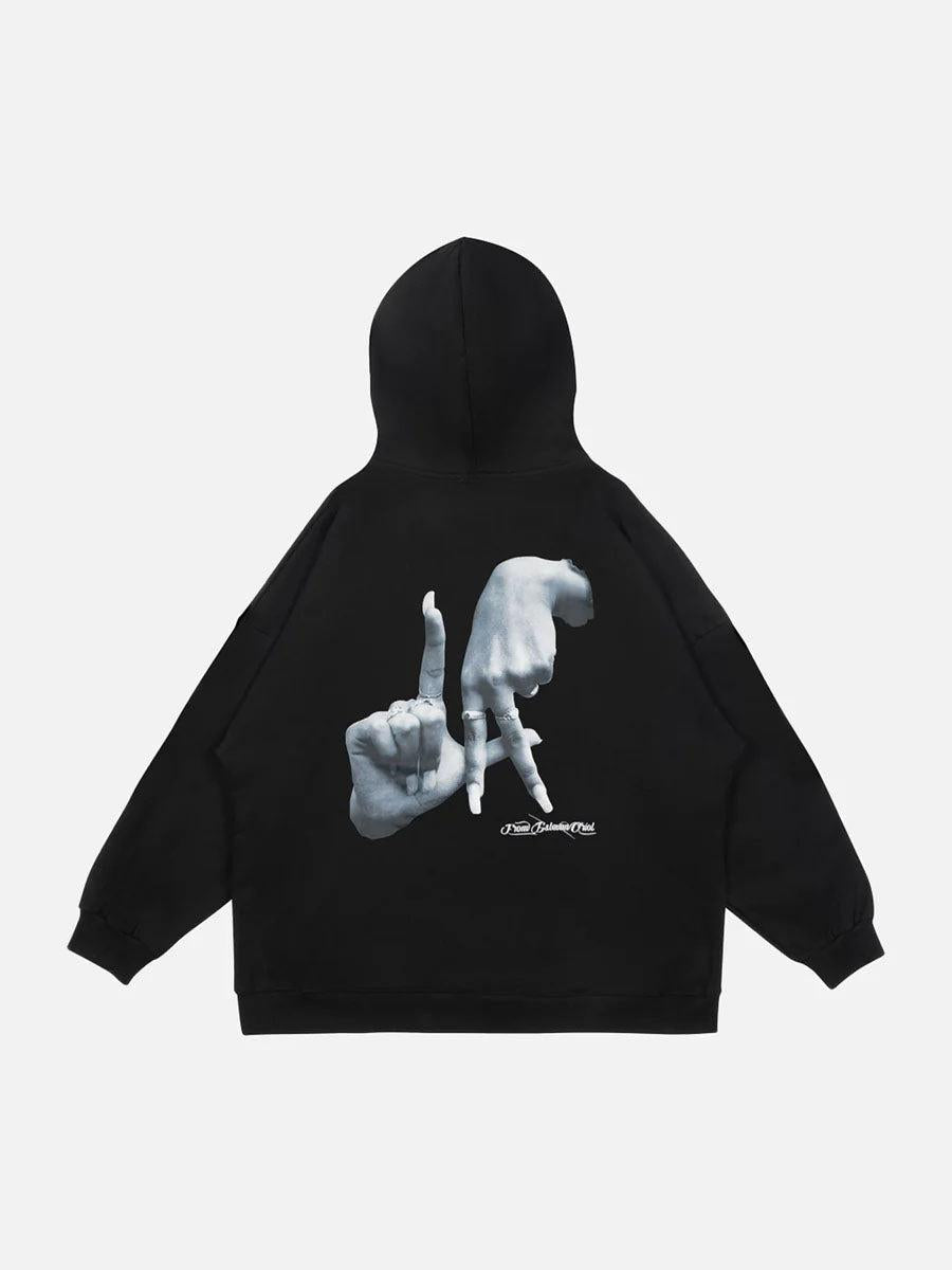 TALISHKO Gesture Print Hoodie