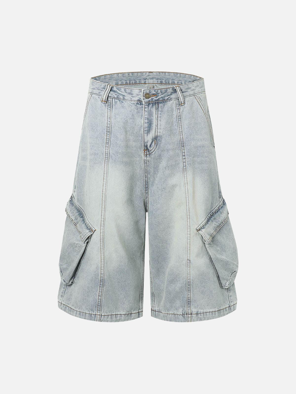 TALISHKO Cleanfit Denim Baggy Cargo Jorts