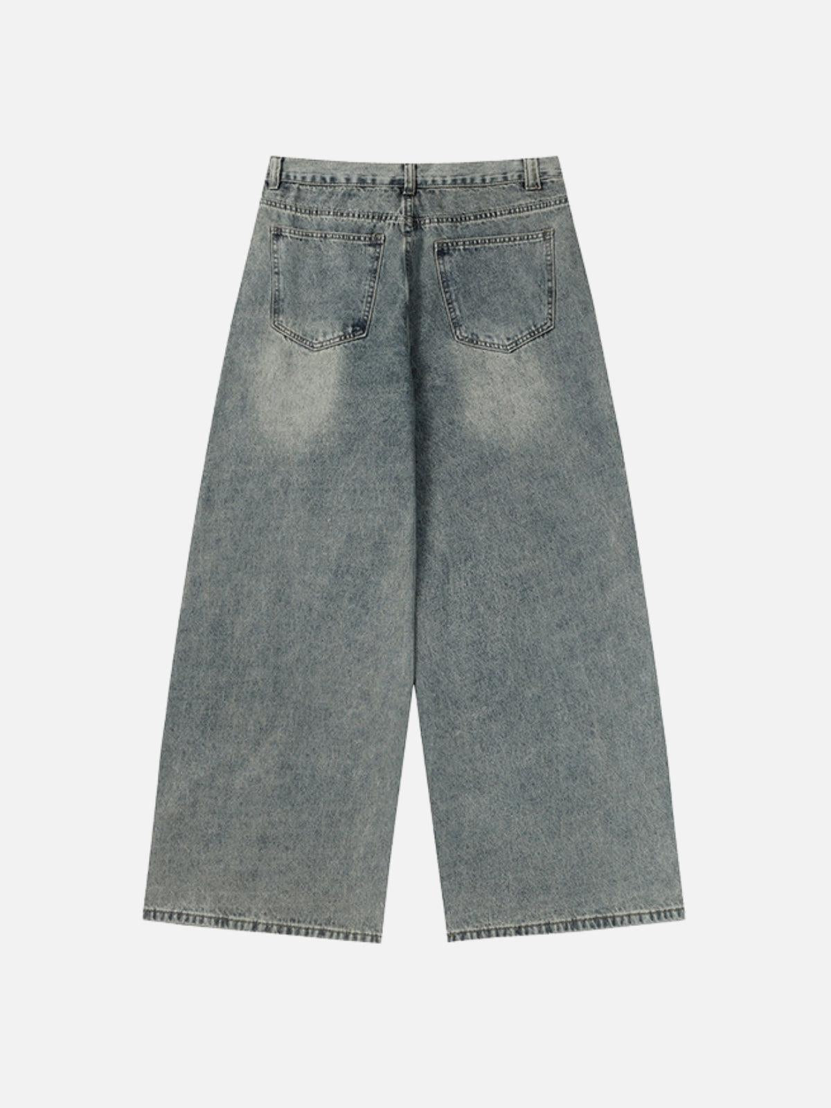 TALISHKO Fringe Patchwork Loose Jeans