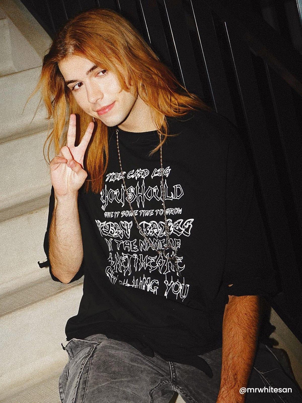 TALISHKO Chain Decoration Distressed Tee