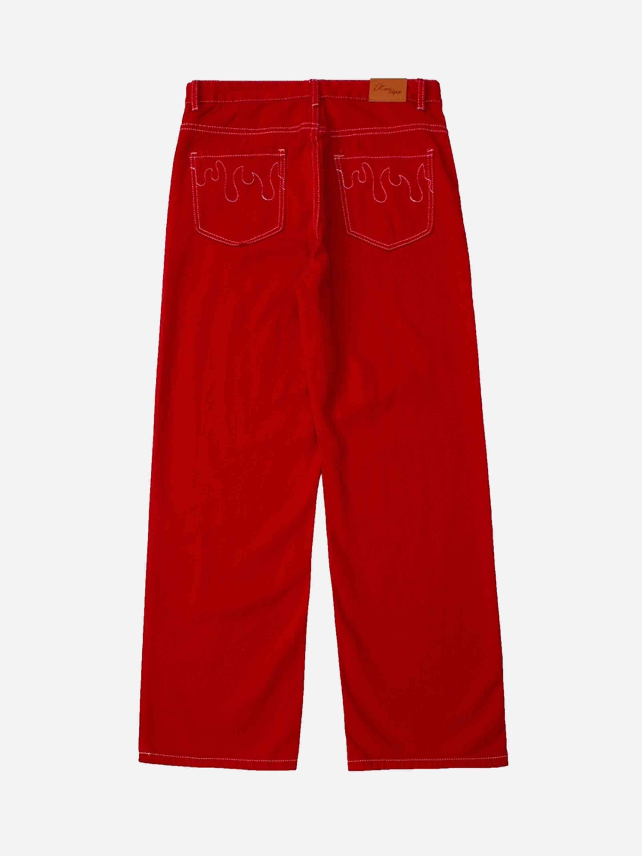 TALISHKO Solid Color Casual Jeans