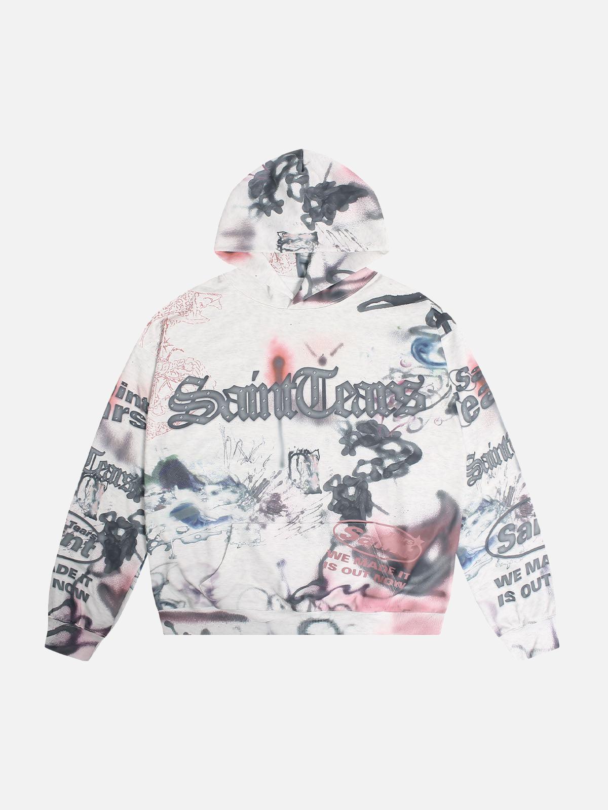 TALISHKO Hand-Painted Ink Graffiti Hoodie