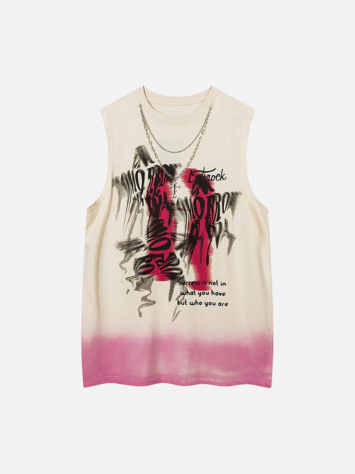 TALISHKO Street Necklace Graffiti Spray-Painted Vest