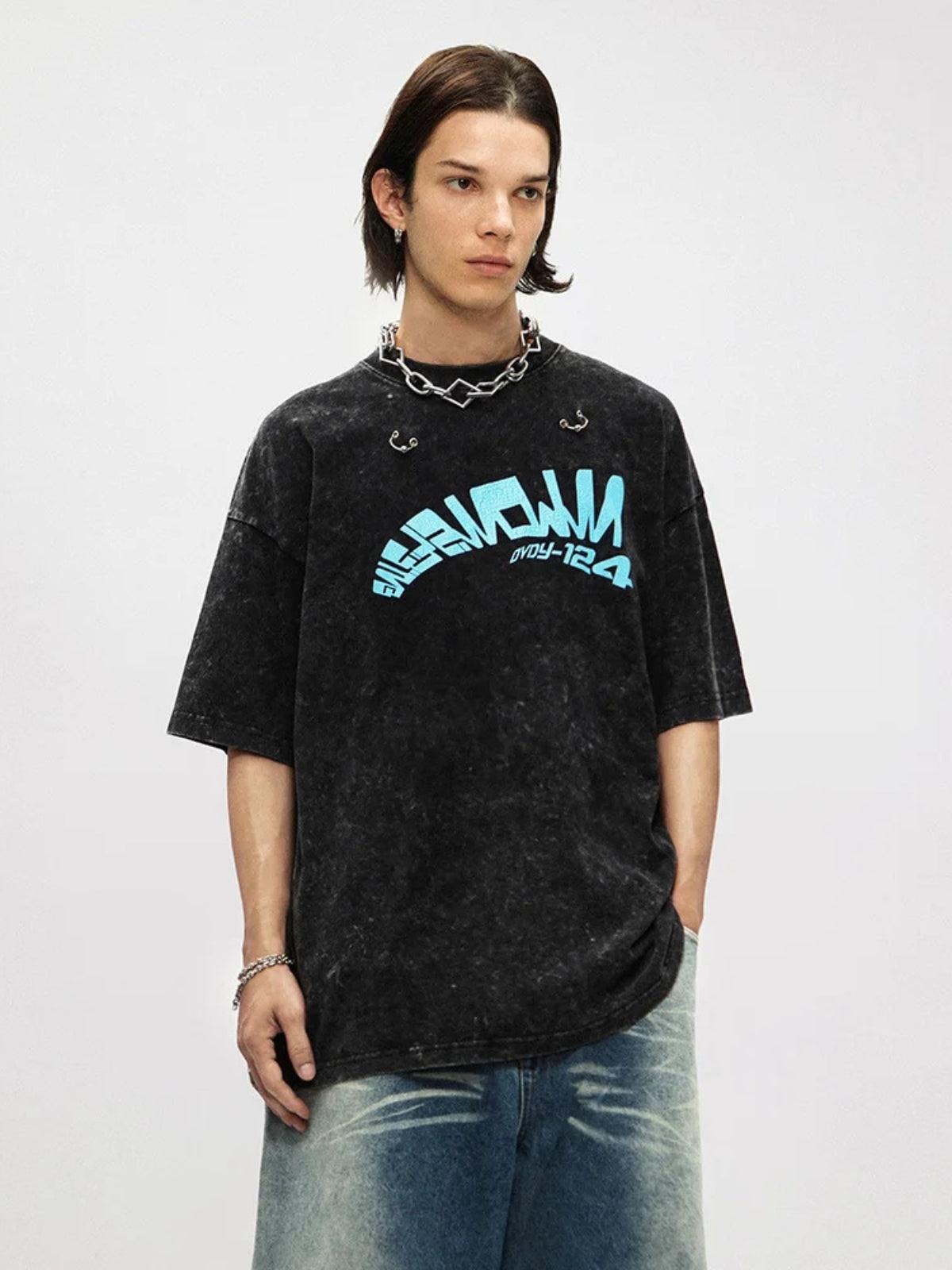 TALISHKO Crack Letter Print Tee