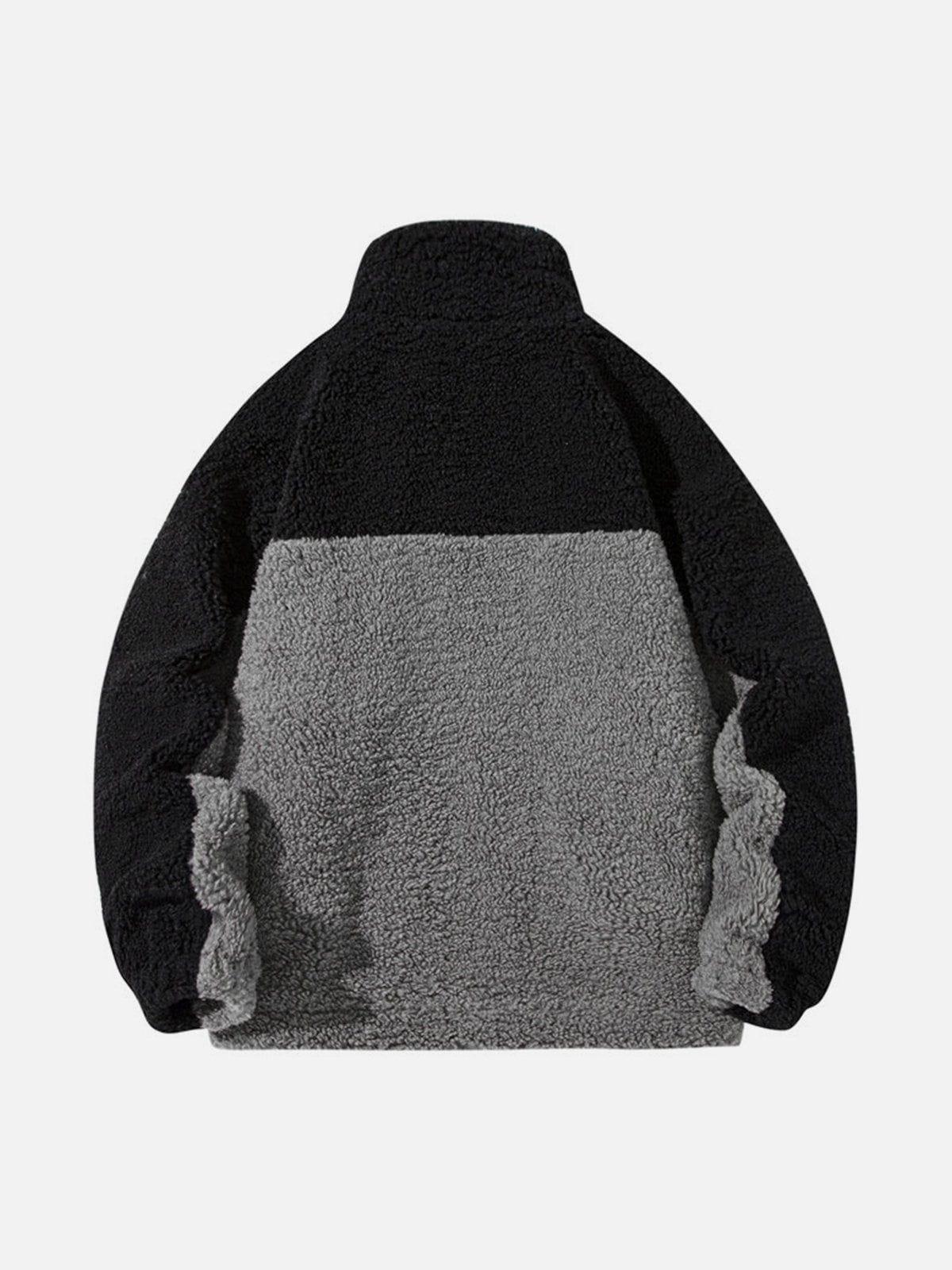 TALISHKO Splicing Sherpa Winter Coat