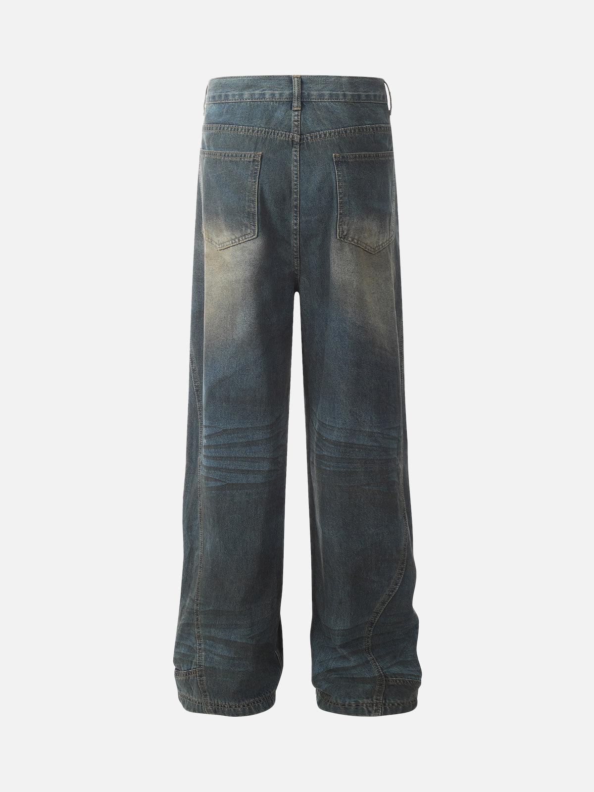 TALISHKO Dirty Dyed Washed Straight Jeans