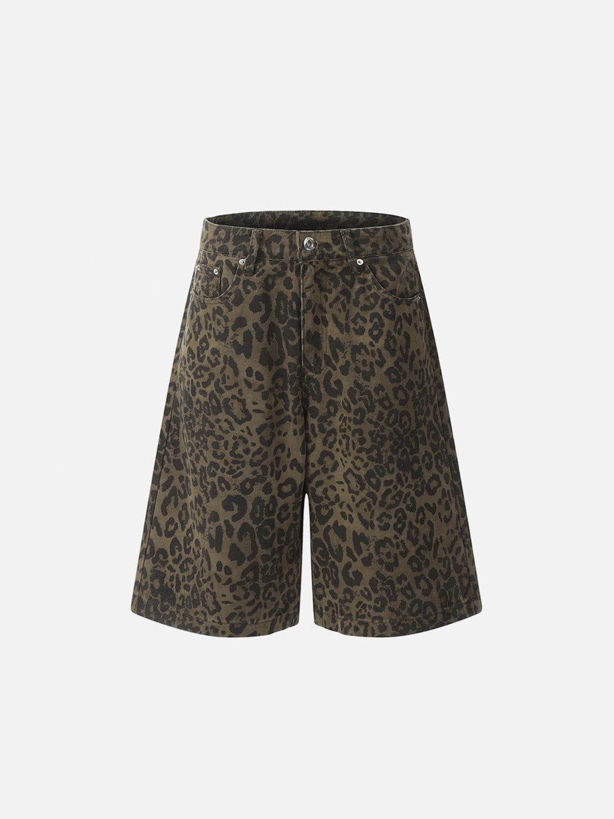 TALISHKO Leopard Print Jorts