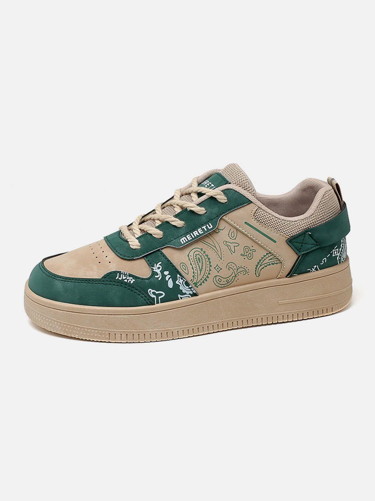 TALISHKO Cashew Flower Print Men Shoes