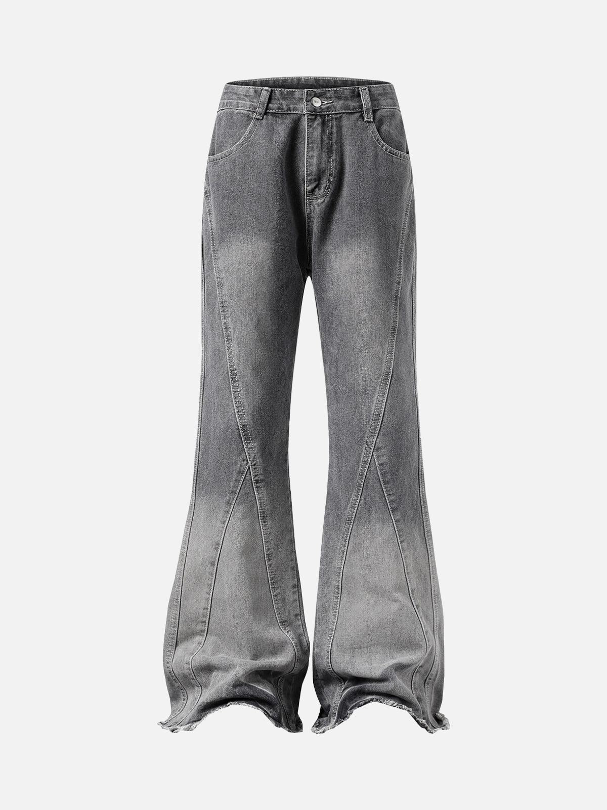 TALISHKO Washed Gradient Flared Jeans