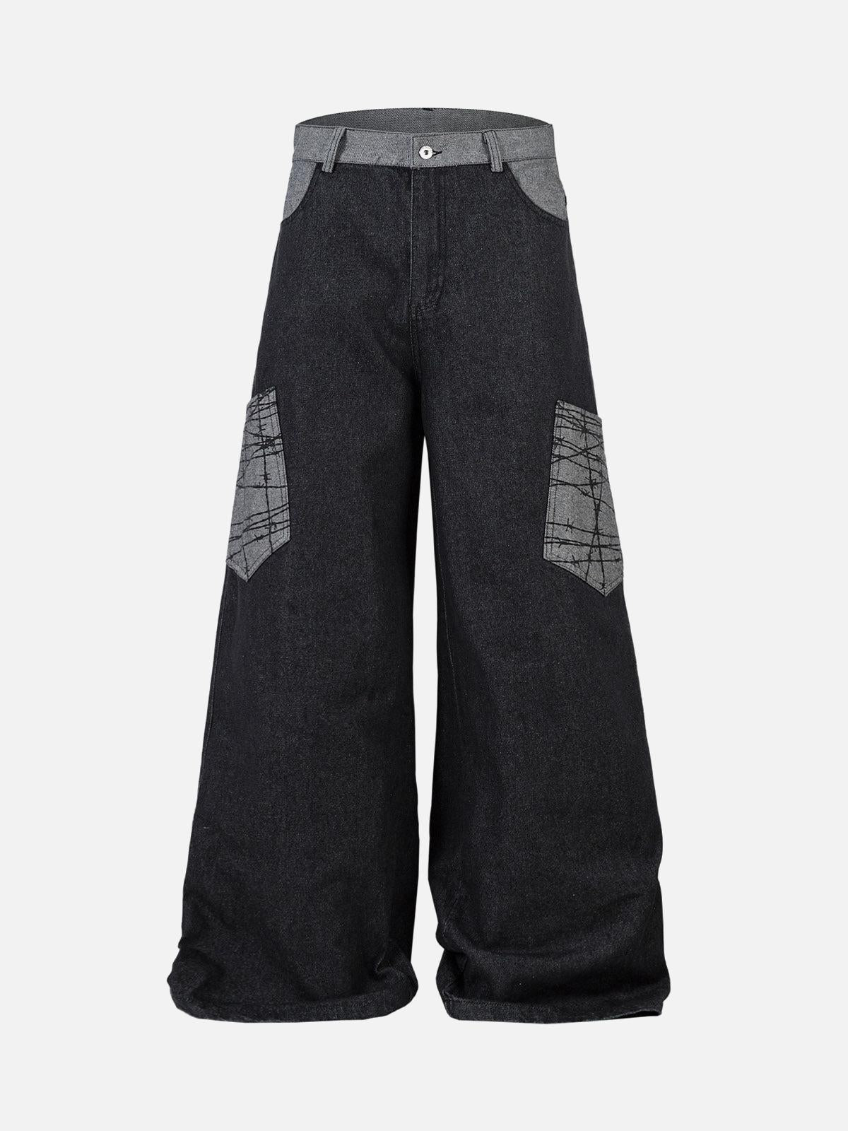 TALISHKO Patch Pocket Baggy Jeans