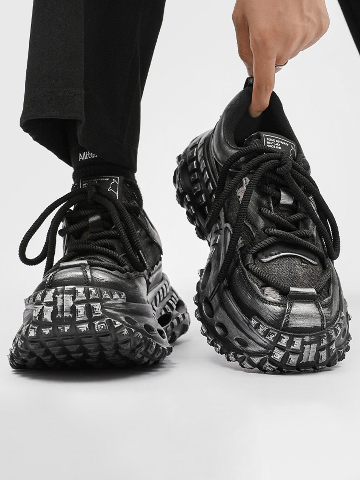 TALISHKO Retro Tire Sole Chunky Sneakers