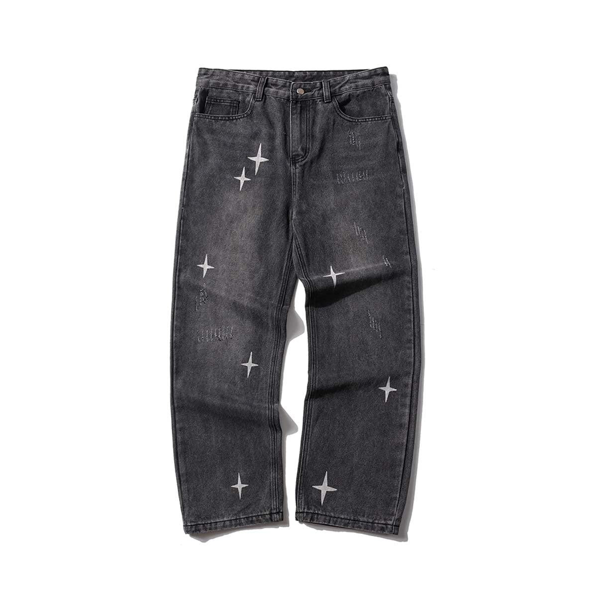 TALISHKO Shredded Raw Jeans