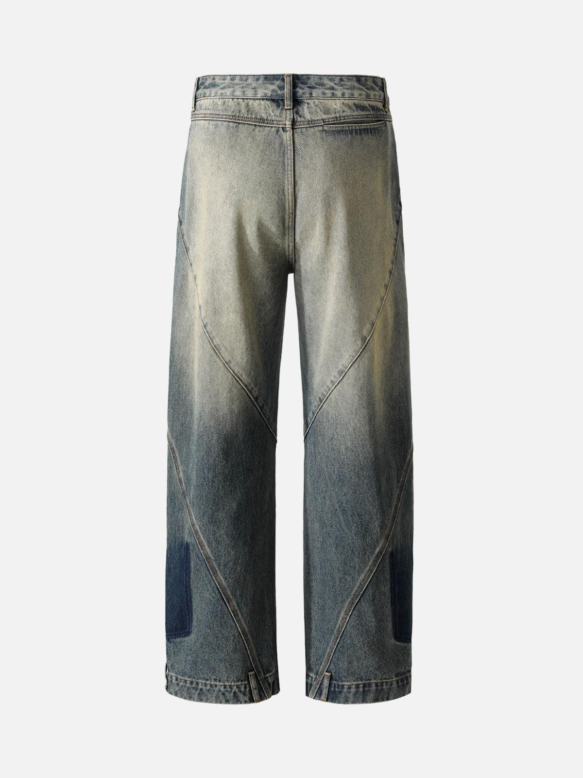 TALISHKO Deconstructed Ankle Loop Straight Jeans