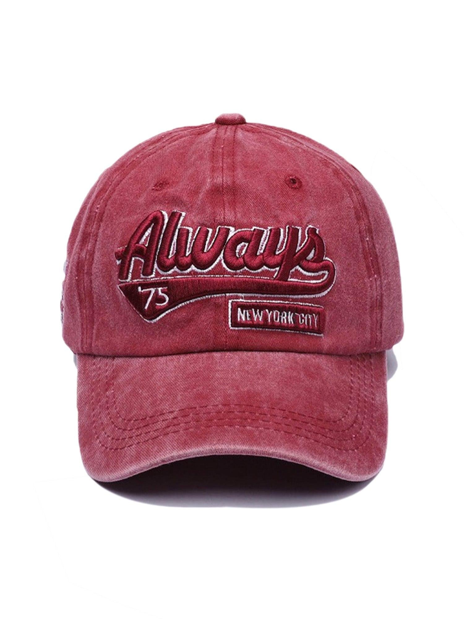TALISHKO Vintage Embroidered Denim Washed Baseball Cap