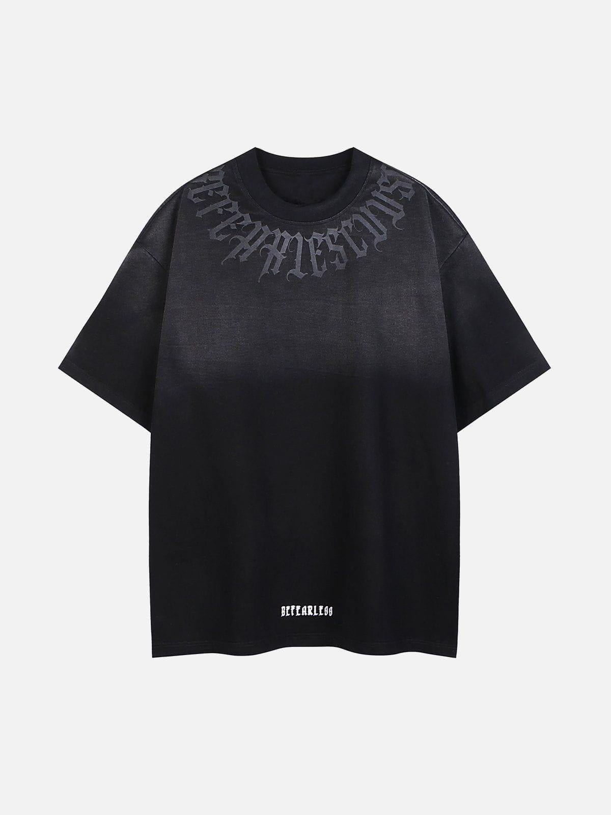 TALISHKO Letter Printing Gradient Tee