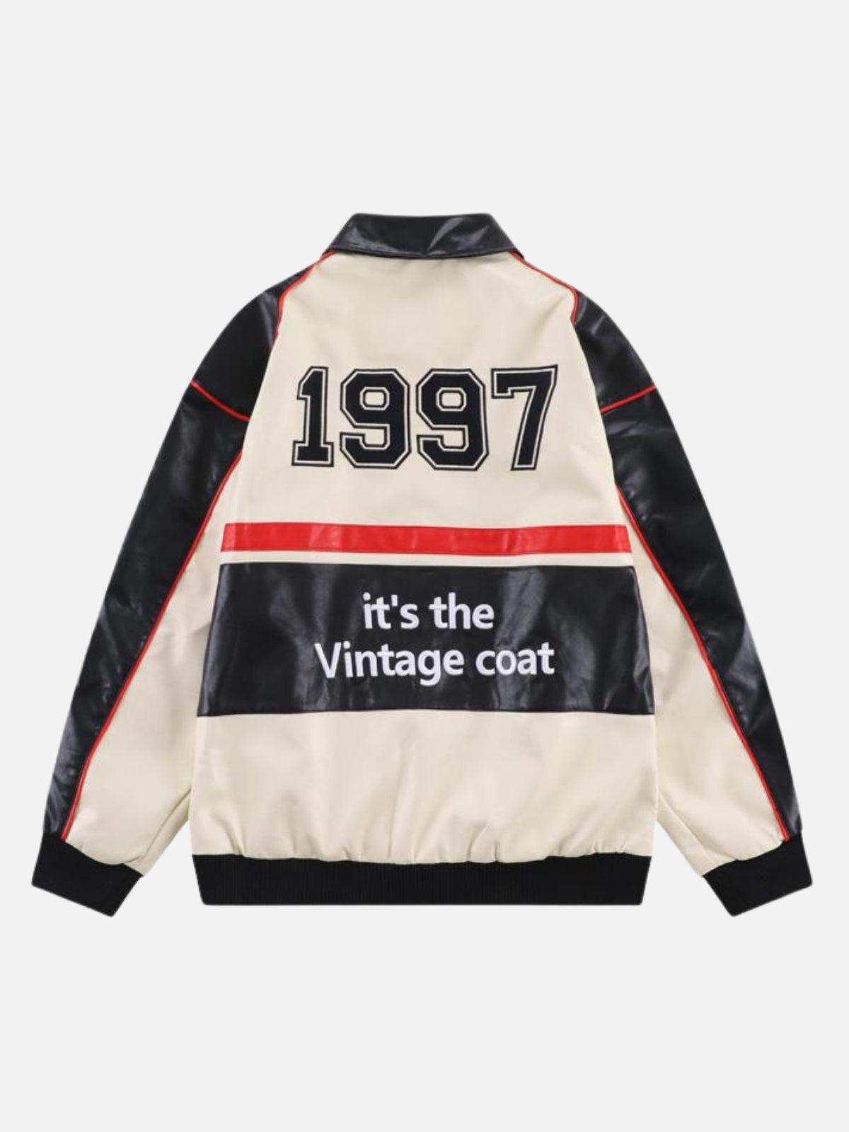 TALISHKO Stitching Color Motorcycle Jacket