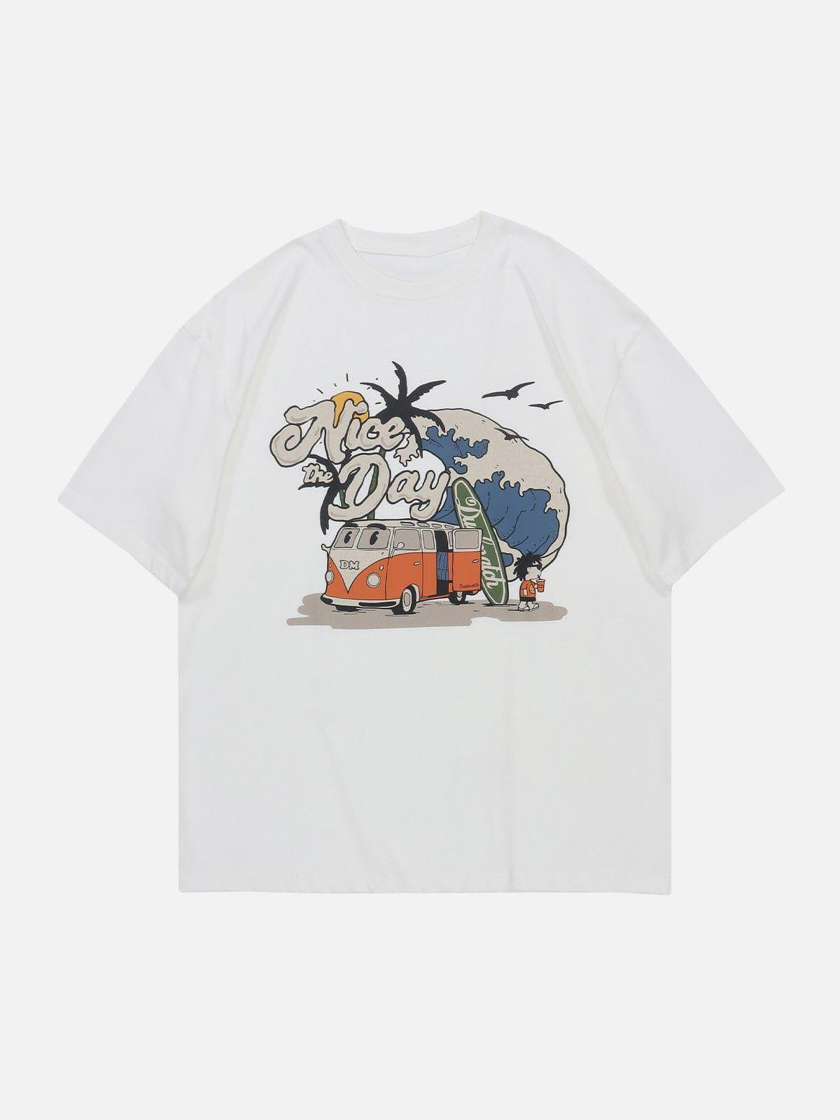 TALISHKO Cartoon Car Print Tee