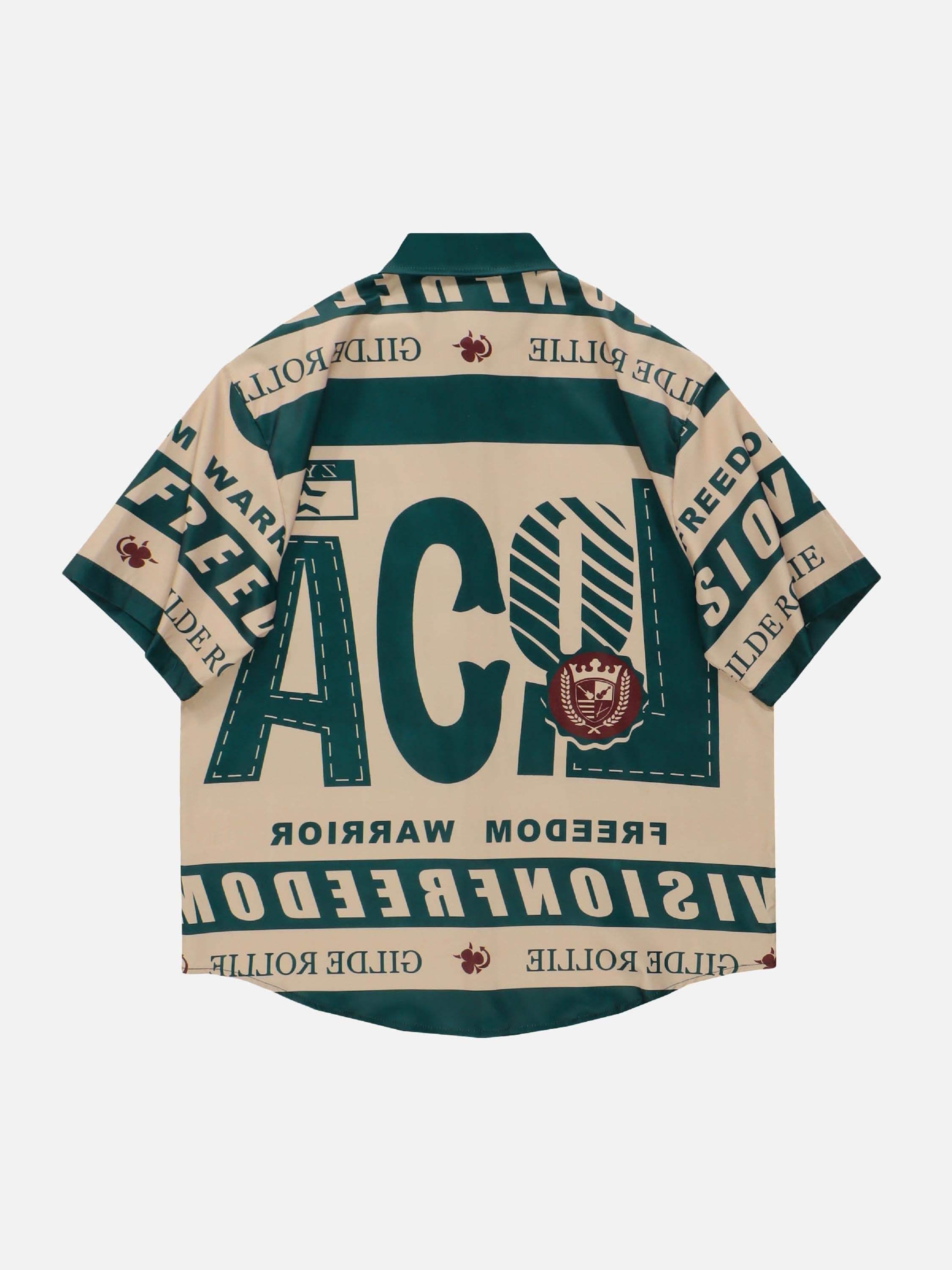 TALISHKO American Style Vintage Print Shirt