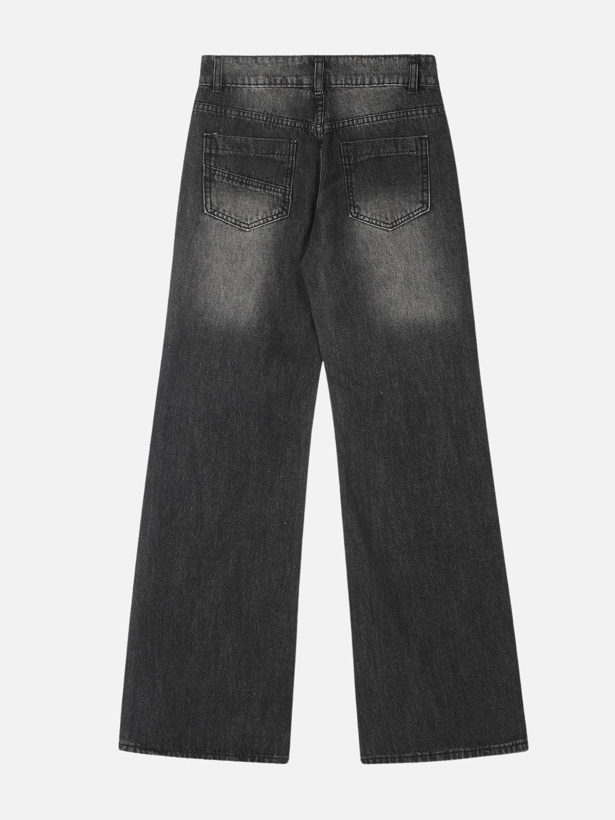 TALISHKO Retro Sun Faded Patchwork Jeans