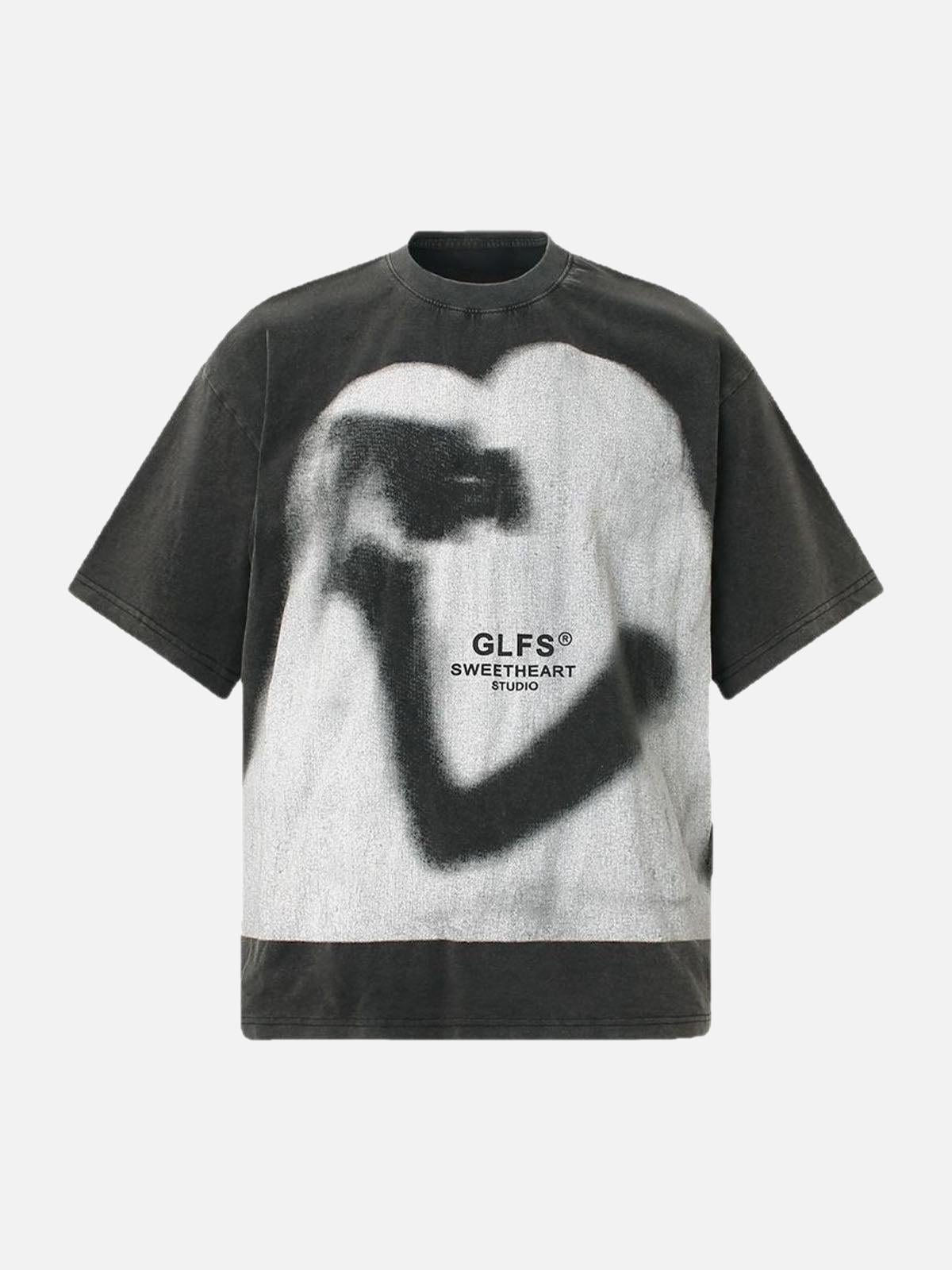 TALISHKO Abstract “KISS” Graphics T-Shirt