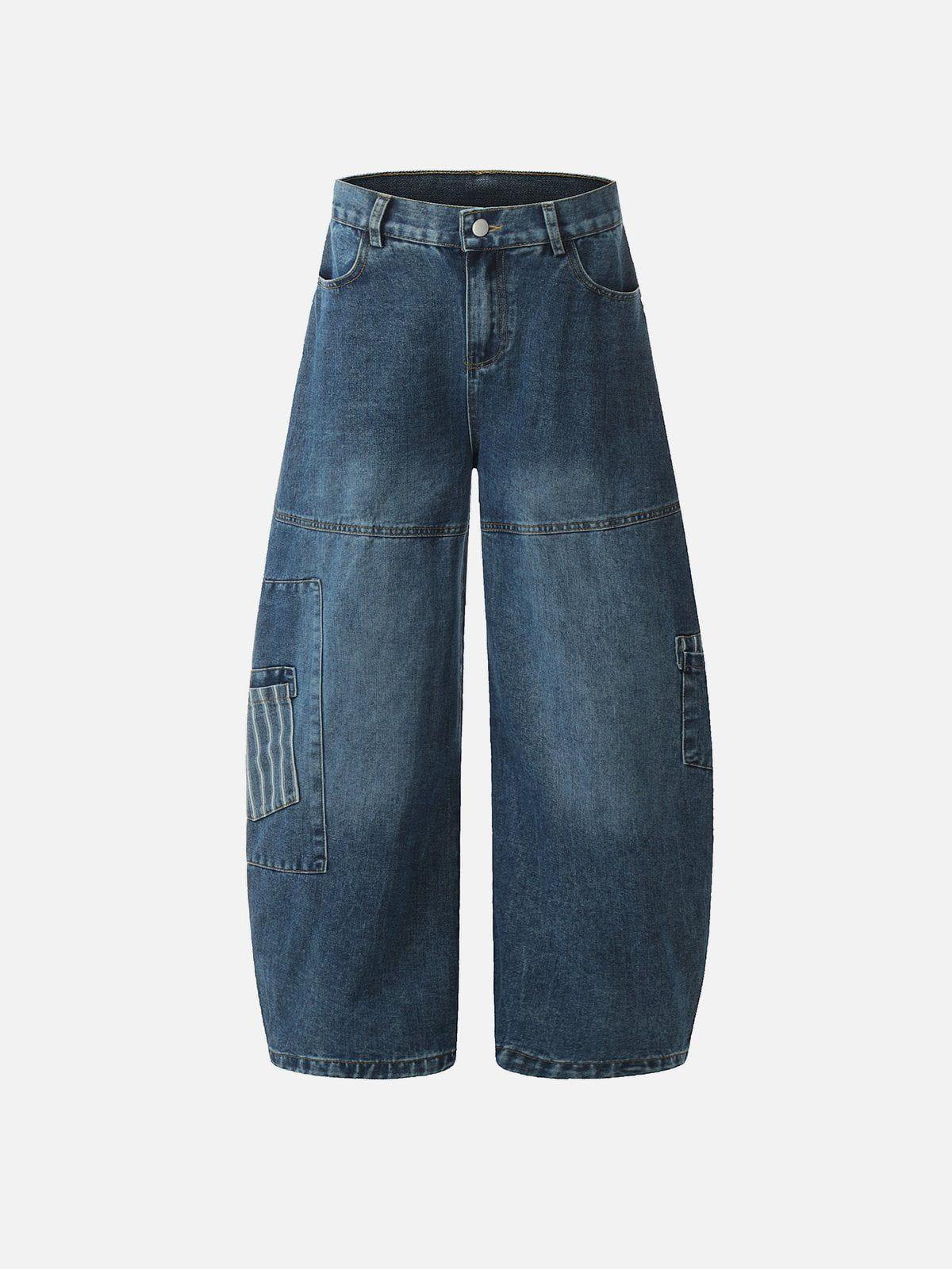 TALISHKO Multi Pocket Loose Barrel Jeans