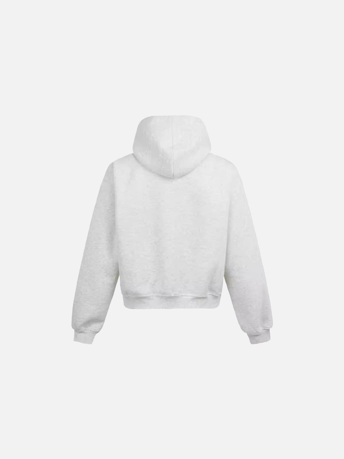 TALISHKO Simple Solid Color Zipper Hoodie
