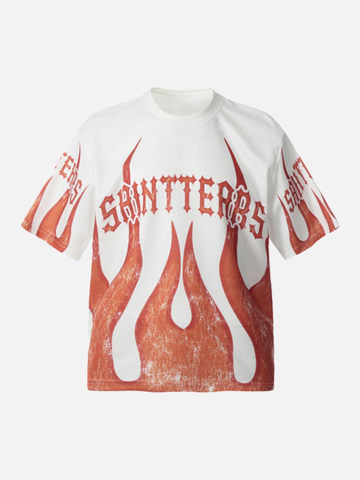 TALISHKO Flame Graphic Crew Neck T-Shirt
